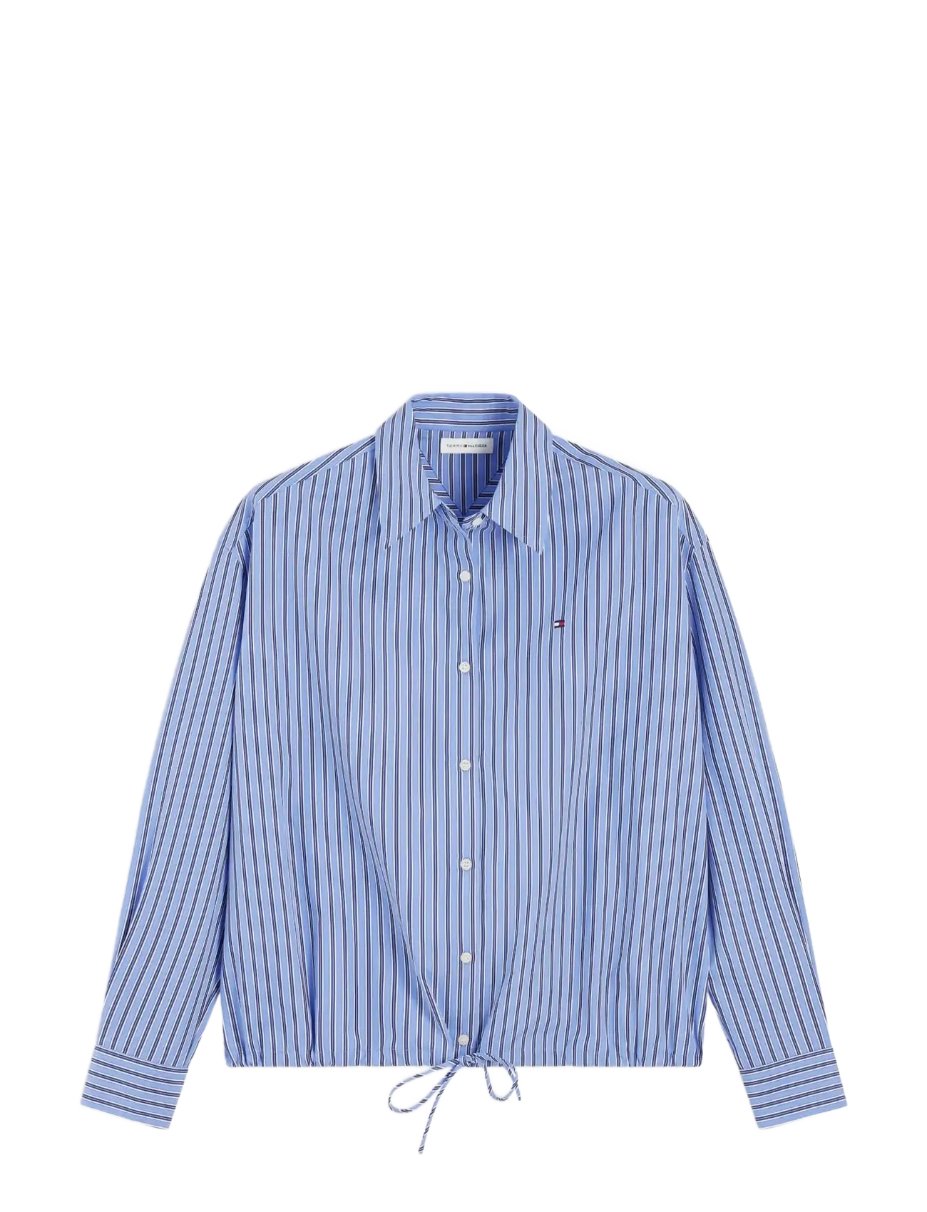Tommy Hilfiger POPLIN LS DRAWSTRING SHIRT - Suveaeg linnas - NEW YORK BLUE STRIPE / blue
