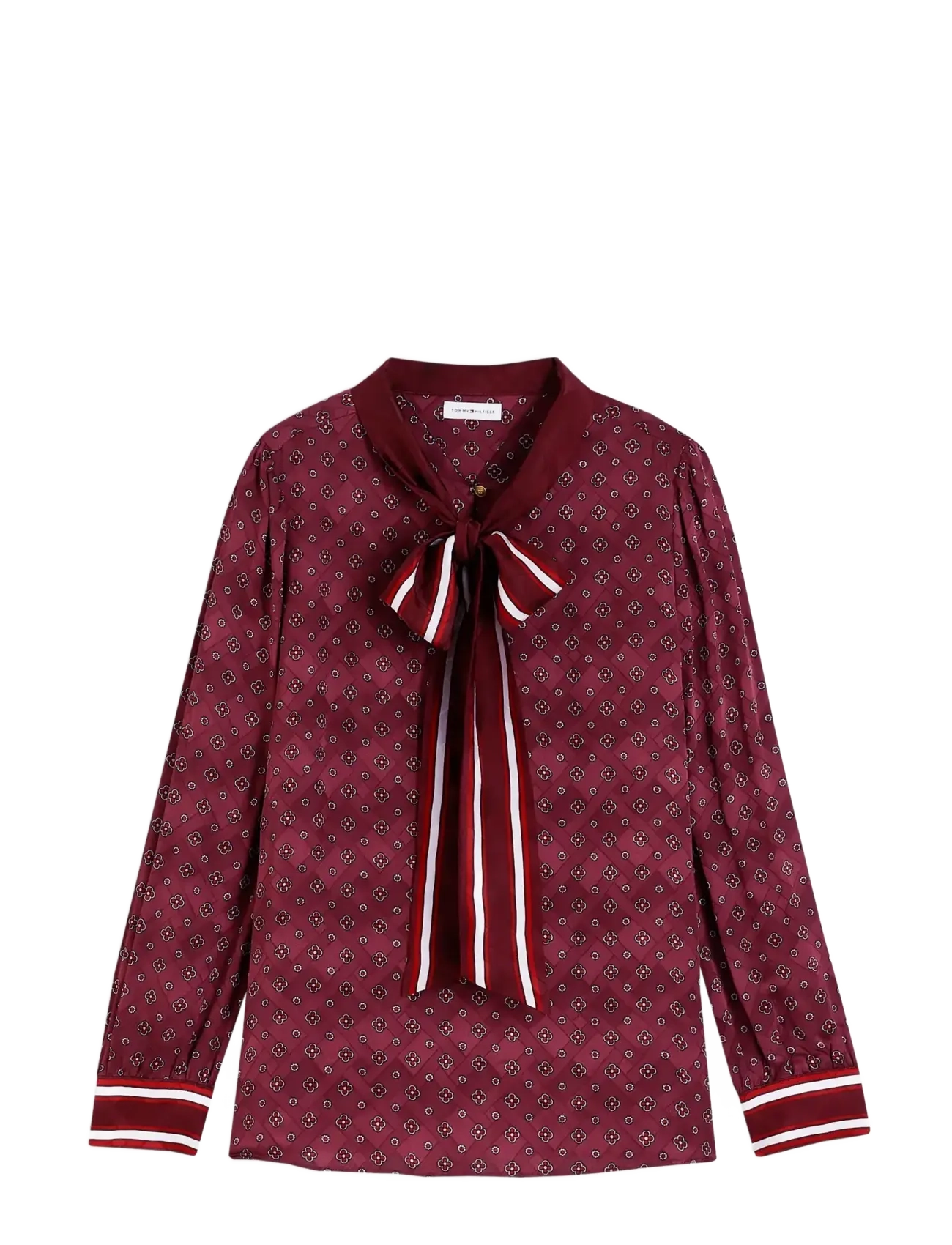 PLACED FOULARD BURGUNDY