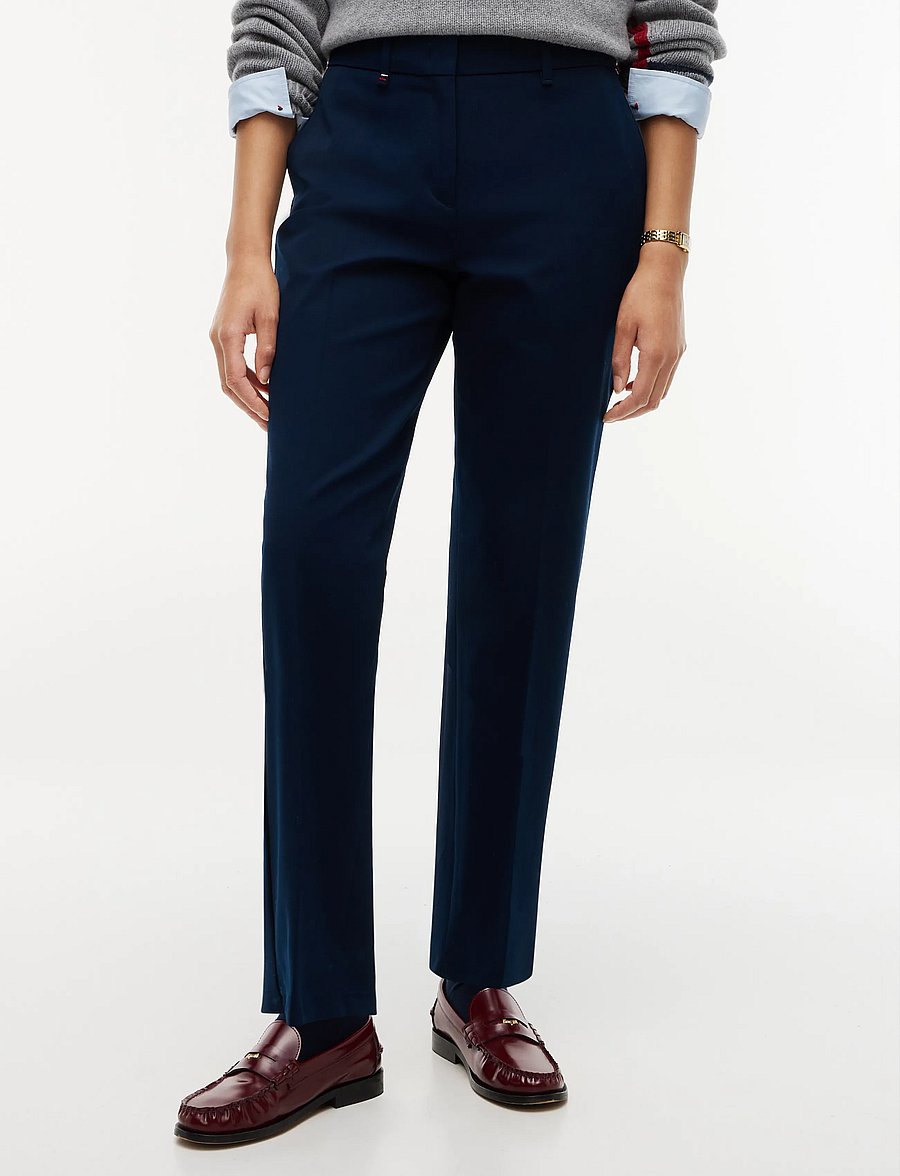 Tommy Hilfiger - GABARDINE SLIM STRAIGHT - bukser med lige ben - dark blue - 0