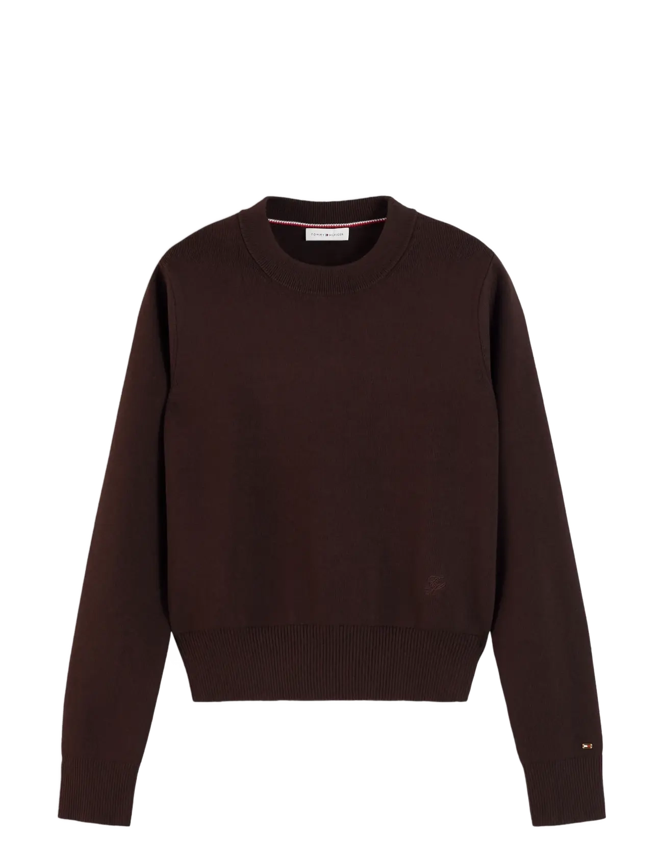 Tommy Hilfiger CO FULL NEEDLE C-NK SWT - Tøj - CHOCOLATE / brown
