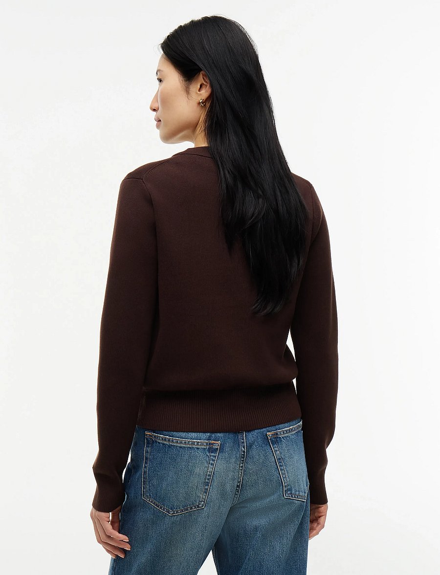 Tommy Hilfiger - CO FULL NEEDLE C-NK SWT - stickade tröjor - chocolate - 2
