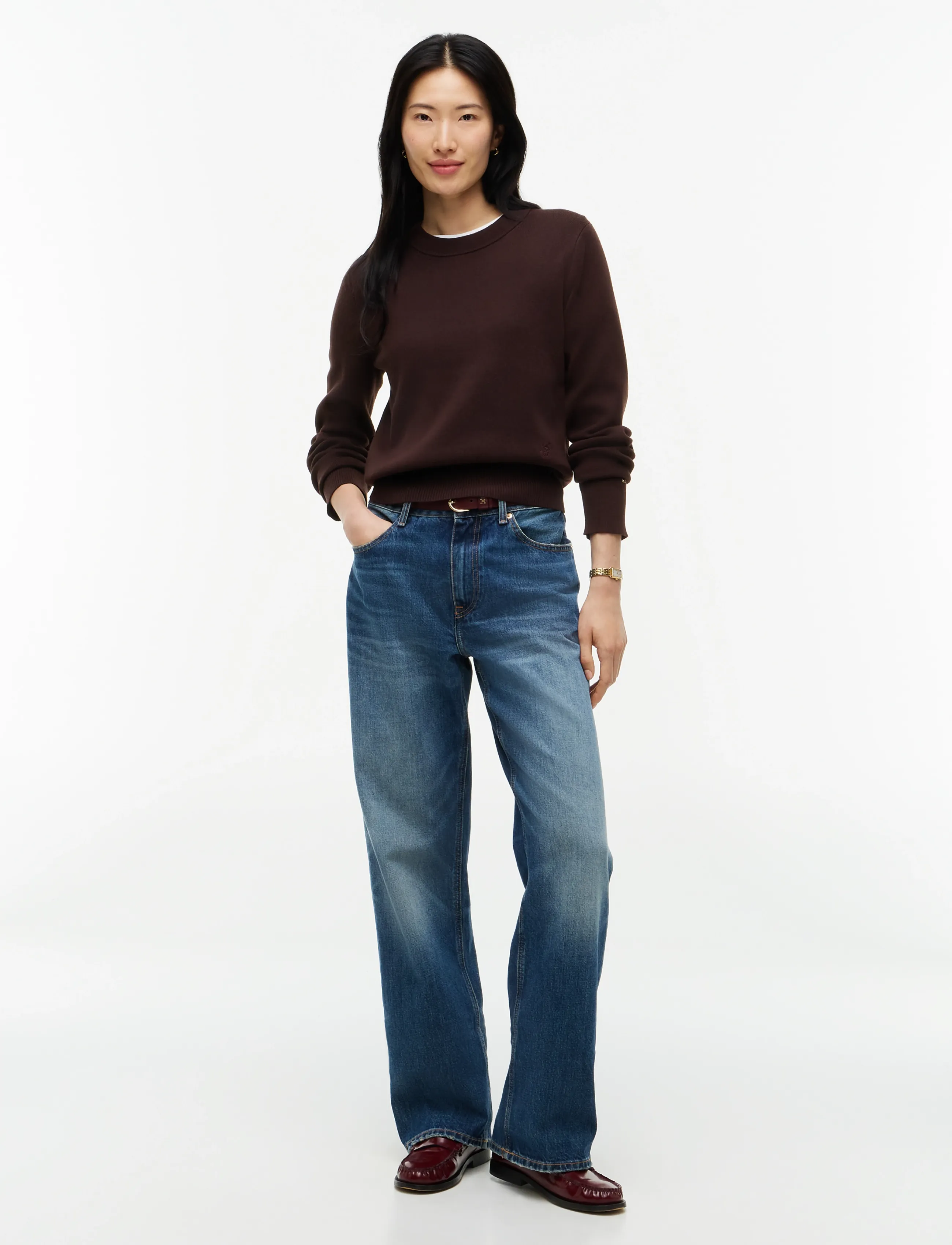 Tommy Hilfiger - CO FULL NEEDLE C-NK SWT - chocolate - 4