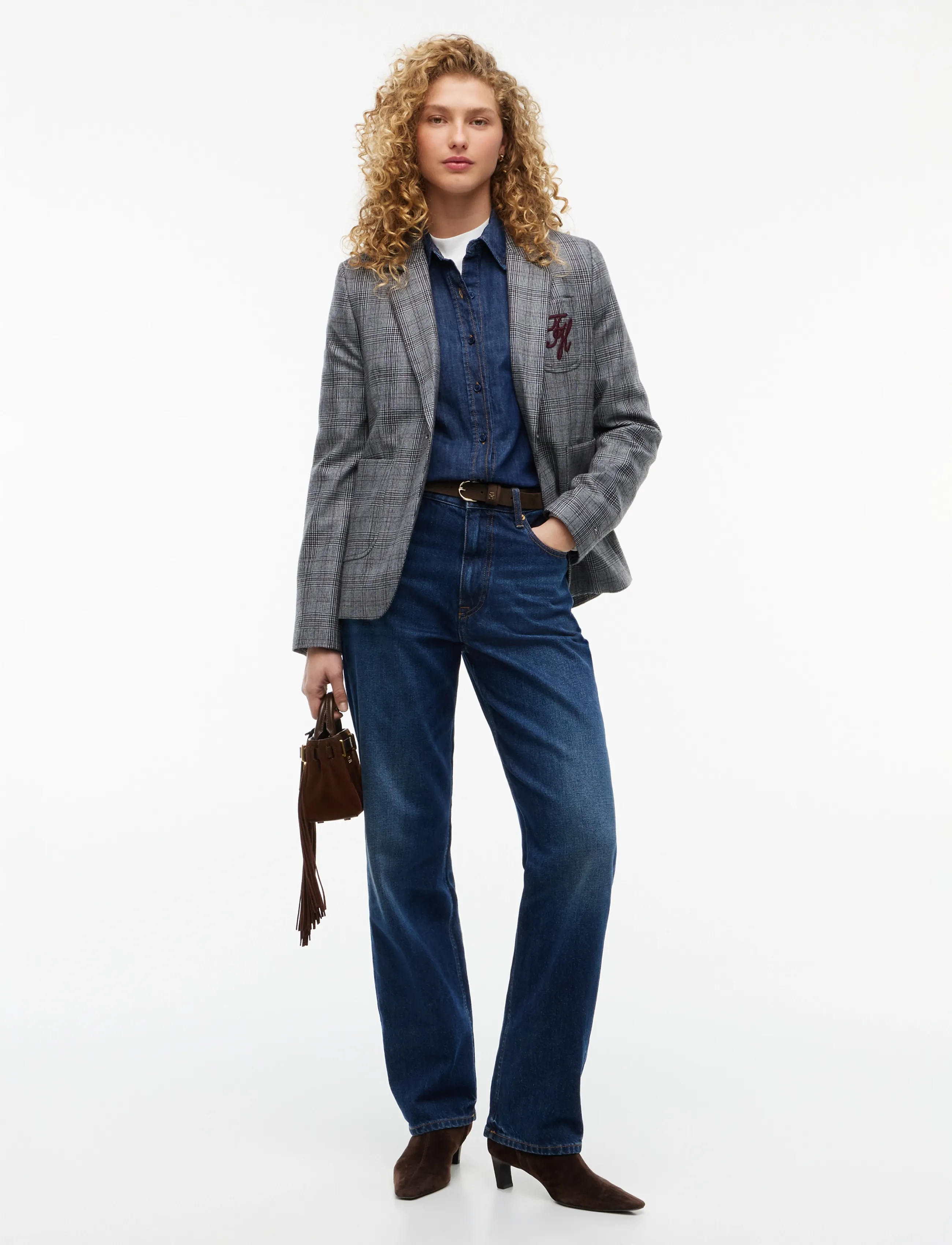 Tommy Hilfiger - GREY CHECK CLASSIC BLAZER - charcoal check - 4