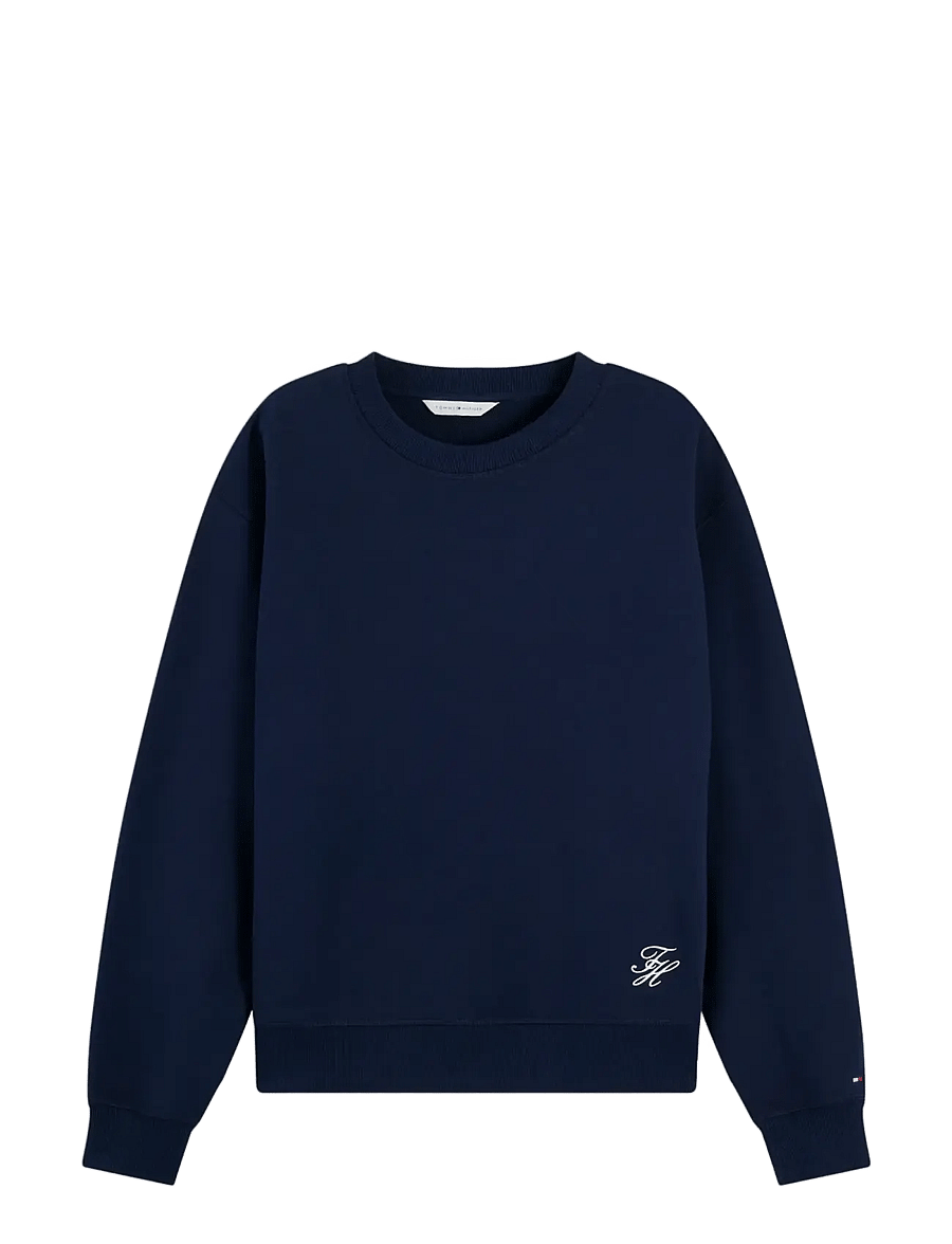 Tommy Hilfiger - SCRIPT TERRY MDRN C-NK SWTSHIRT - everyday style - dark blue - 1