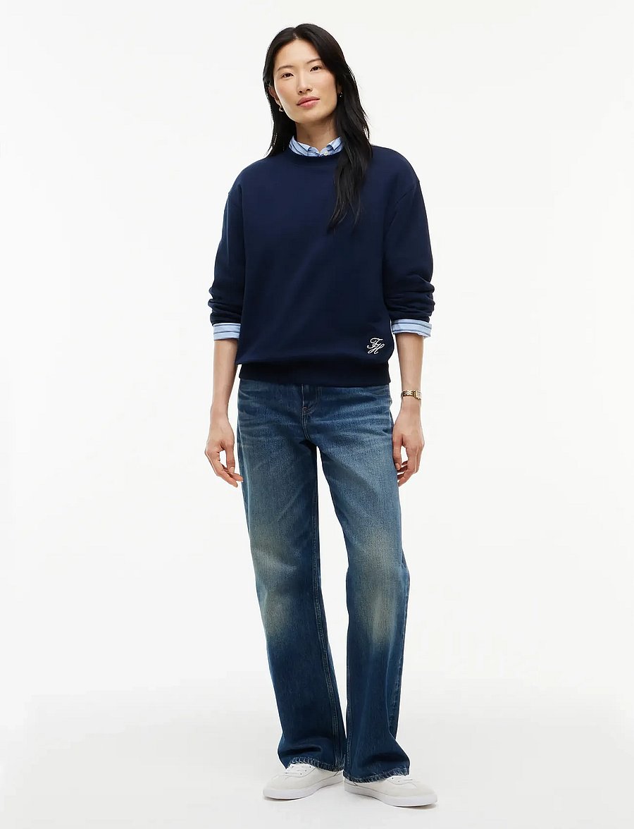 Tommy Hilfiger - SCRIPT TERRY MDRN C-NK SWTSHIRT - everyday style - dark blue - 4