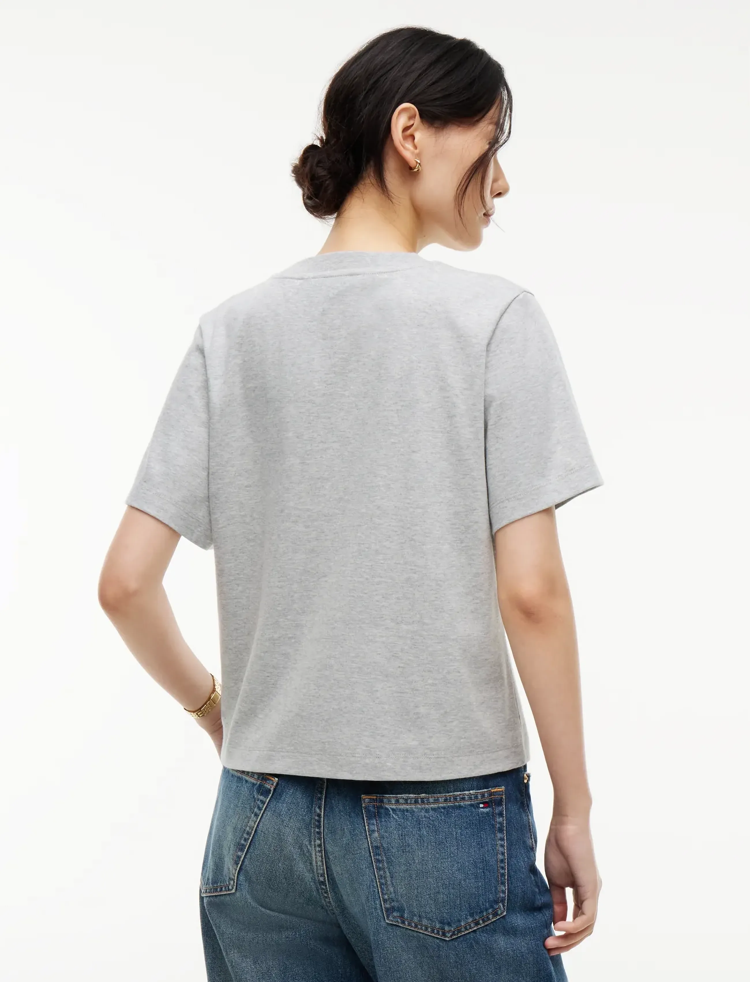 Tommy Hilfiger - STUDIO TOMMY REG C-NK S/S TSHIRT - light grey htr - 2