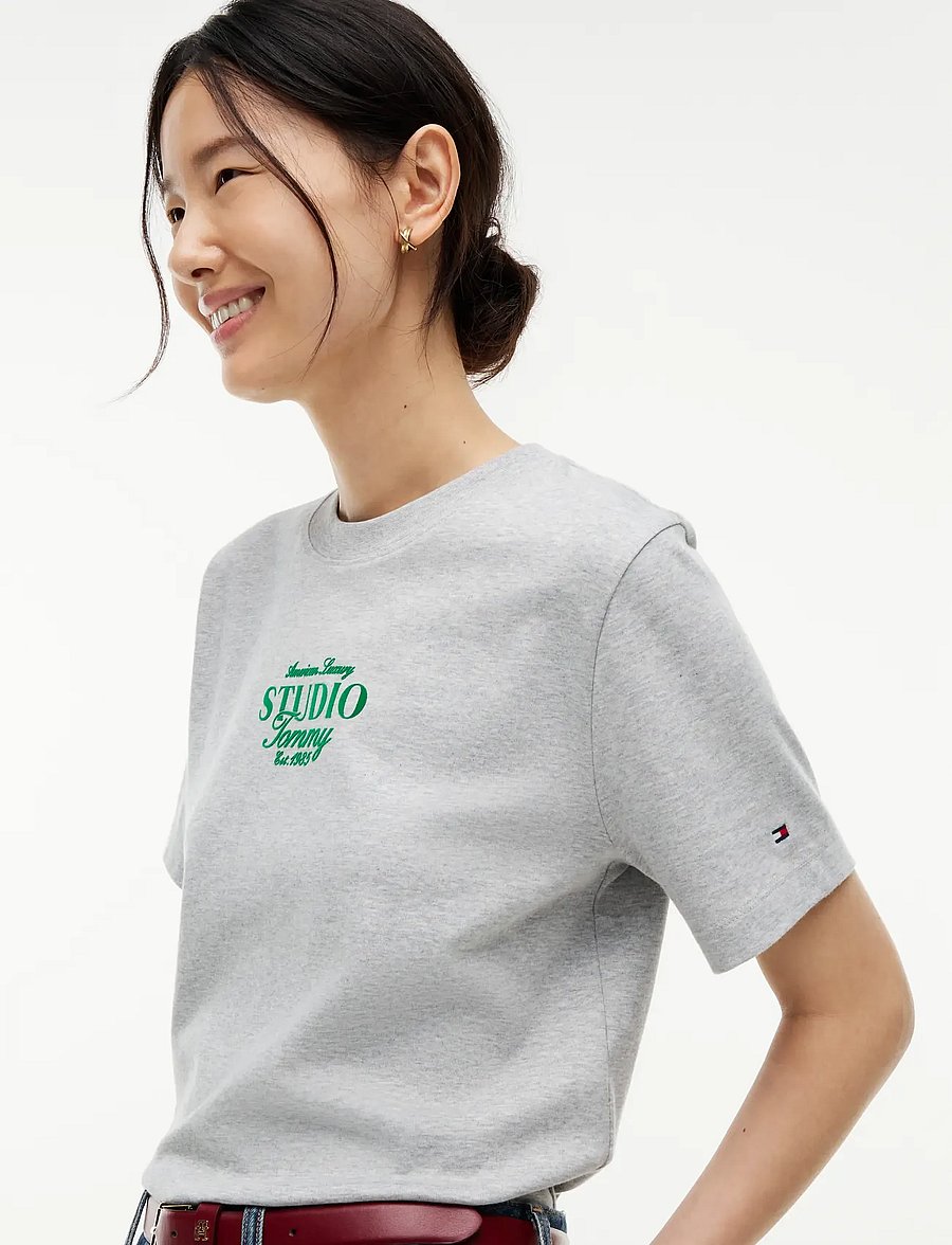 Tommy Hilfiger - STUDIO TOMMY REG C-NK S/S TSHIRT - light grey htr - 3