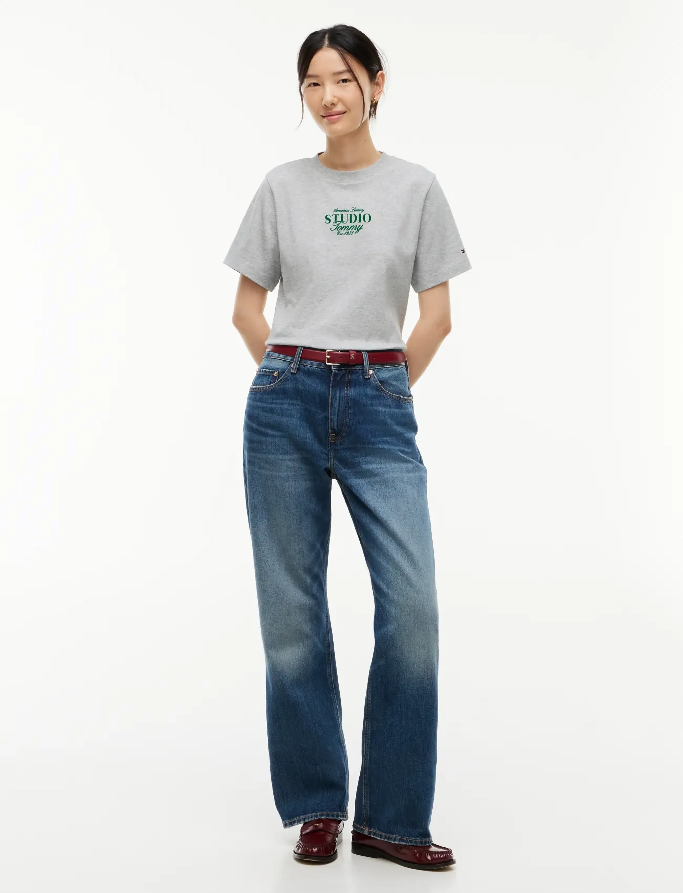 Tommy Hilfiger - STUDIO TOMMY REG C-NK S/S TSHIRT - light grey htr - 4