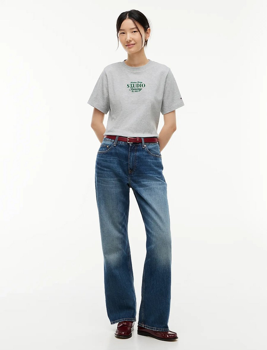 Tommy Hilfiger - STUDIO TOMMY REG C-NK S/S TSHIRT - light grey htr - 4