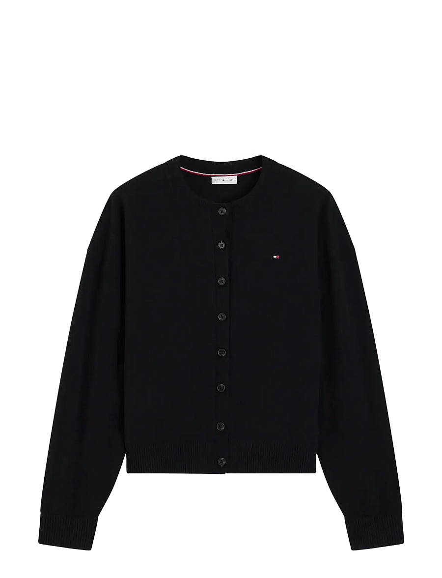 Tommy Hilfiger - 90/10 CASHMERE C-NK CARDI - cashmere - black - 1