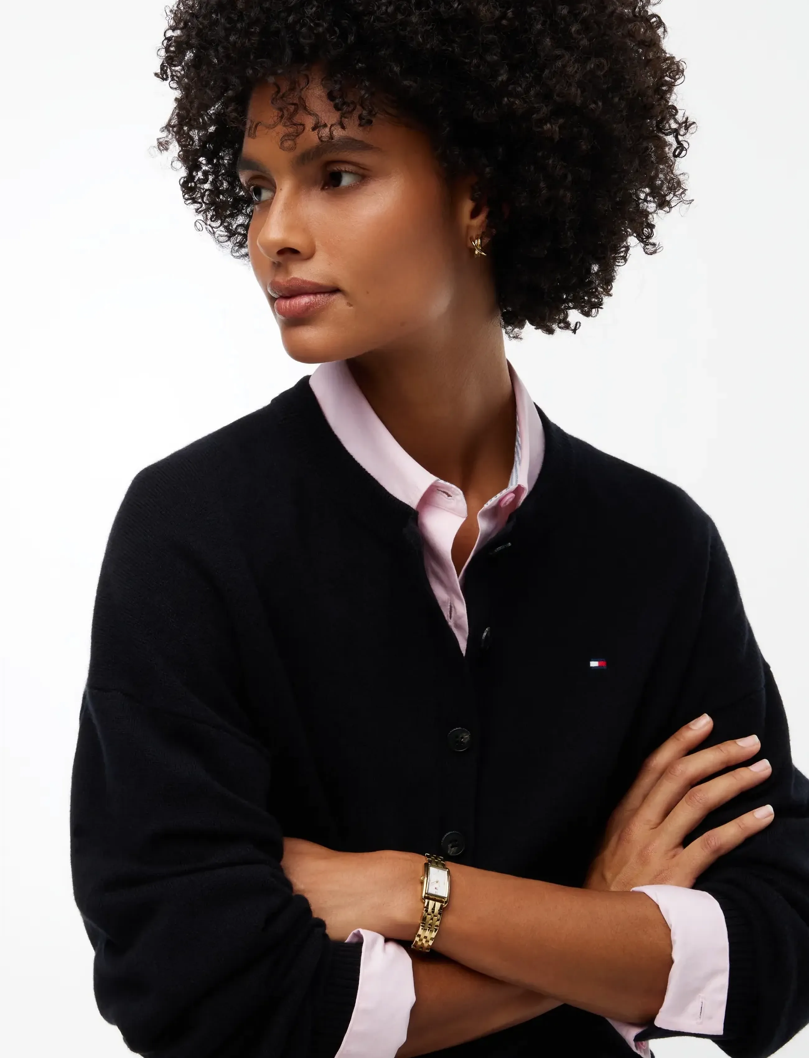 Tommy Hilfiger - 90/10 CASHMERE C-NK CARDI - cashmere - black - 3