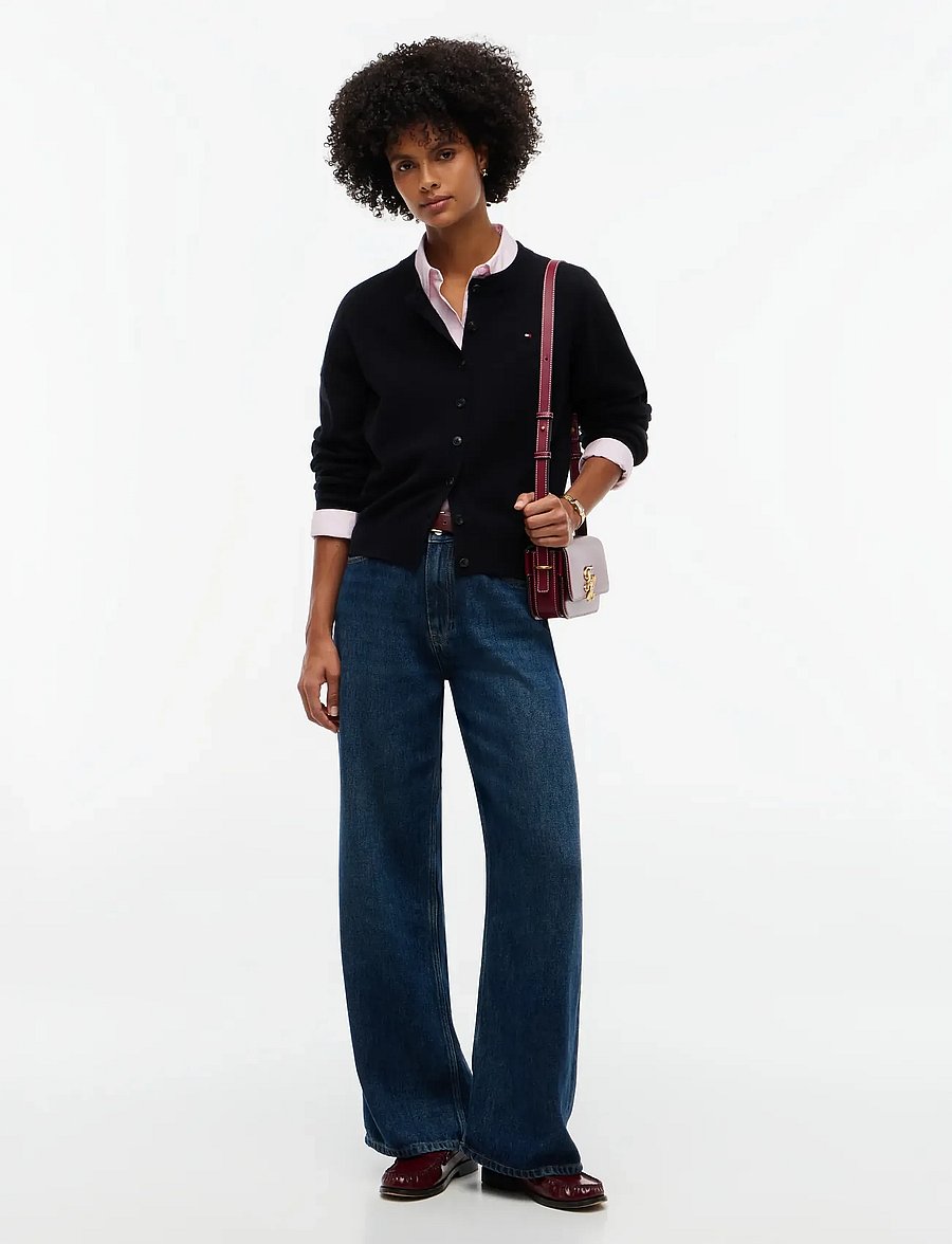 Tommy Hilfiger - 90/10 CASHMERE C-NK CARDI - cashmere - black - 4