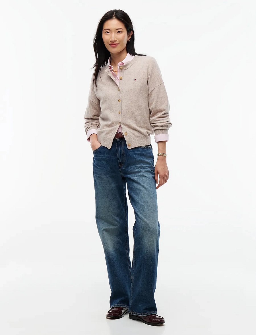 Tommy Hilfiger - 90/10 CASHMERE C-NK CARDI - kashmir - light camel heather - 4