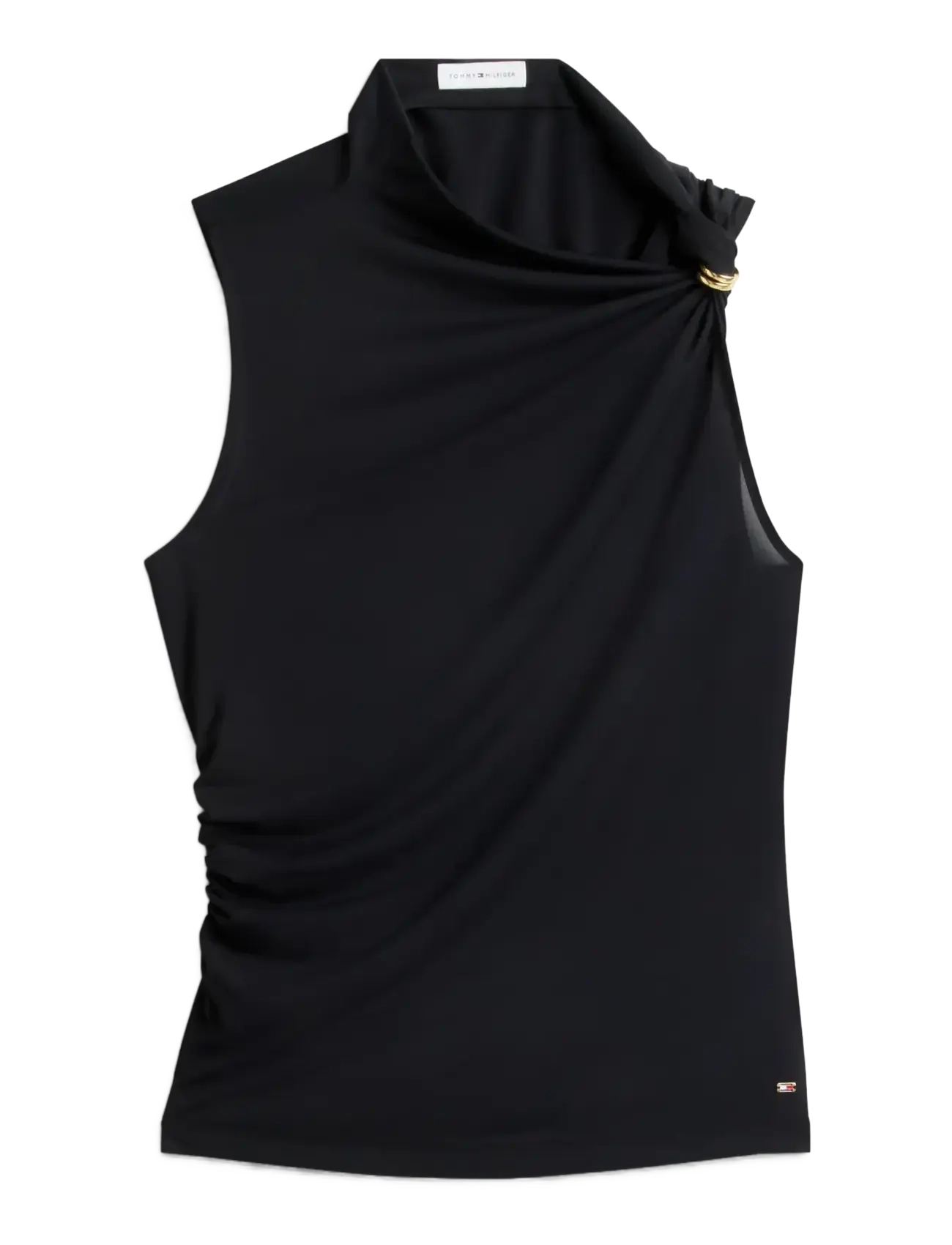 Tommy Hilfiger TWIST DETAIL SLVLS TOP - Bluser & Skjorter - BLACK / black