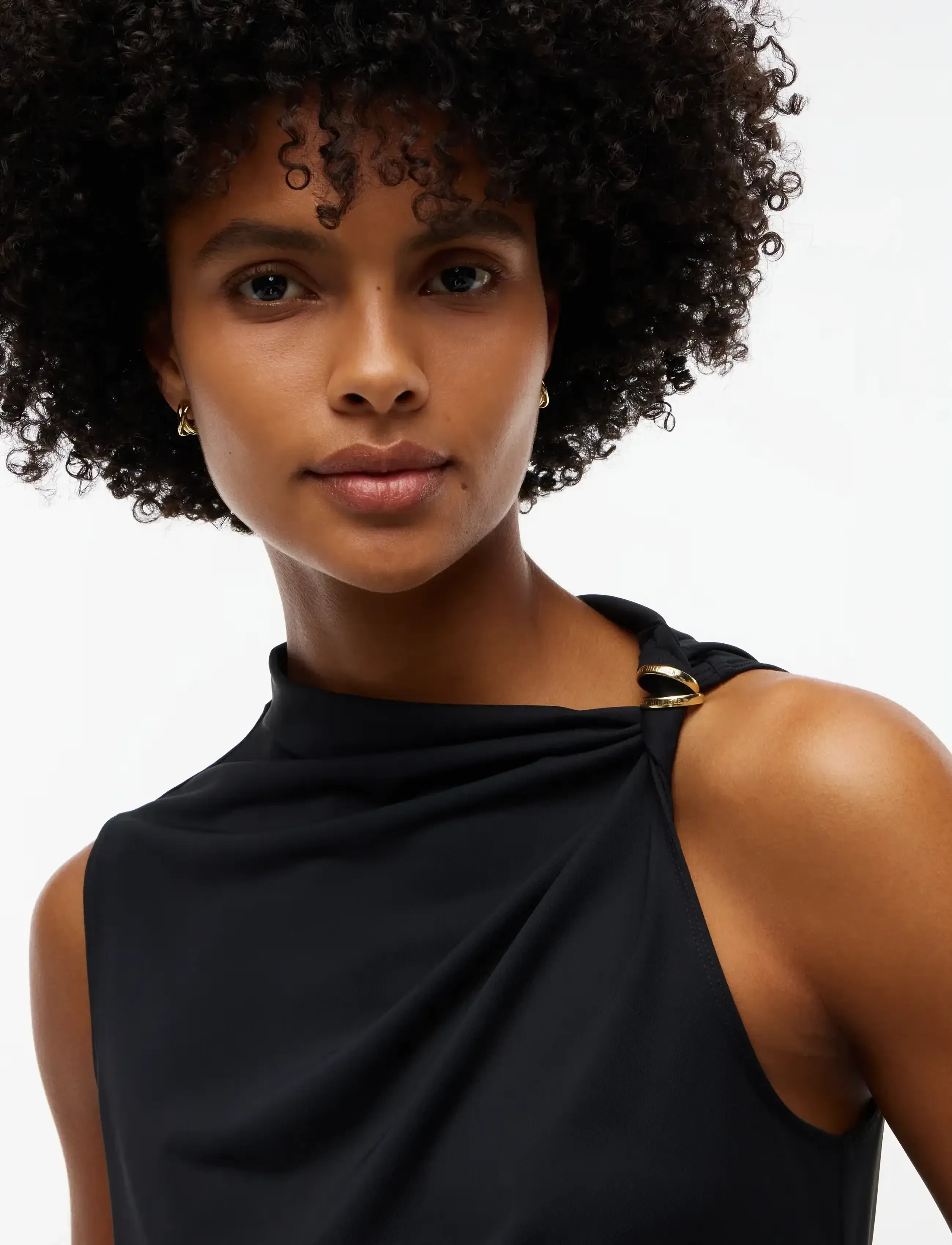 Tommy Hilfiger - TWIST DETAIL SLVLS TOP - black - 3