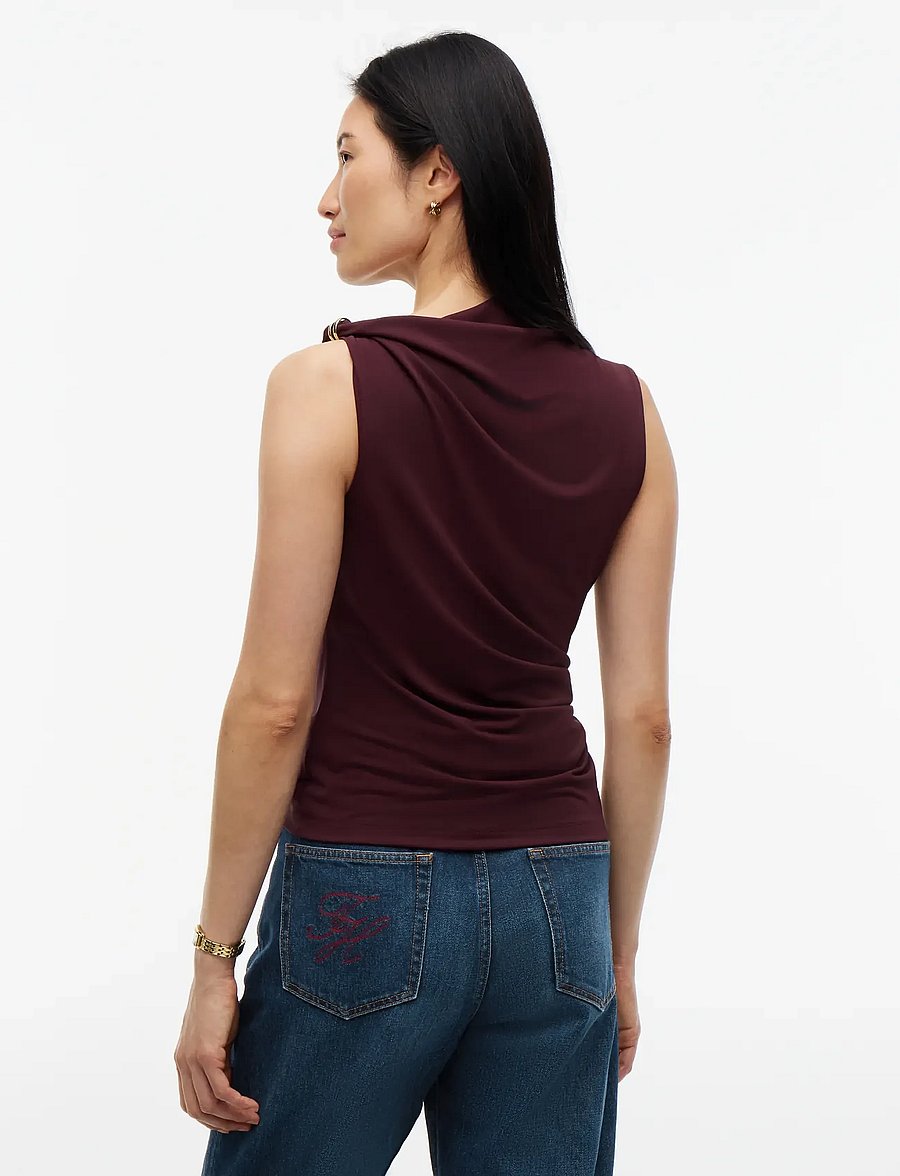 Tommy Hilfiger - TWIST DETAIL SLVLS TOP - Ærmeløse bluser - deep burgundy - 2