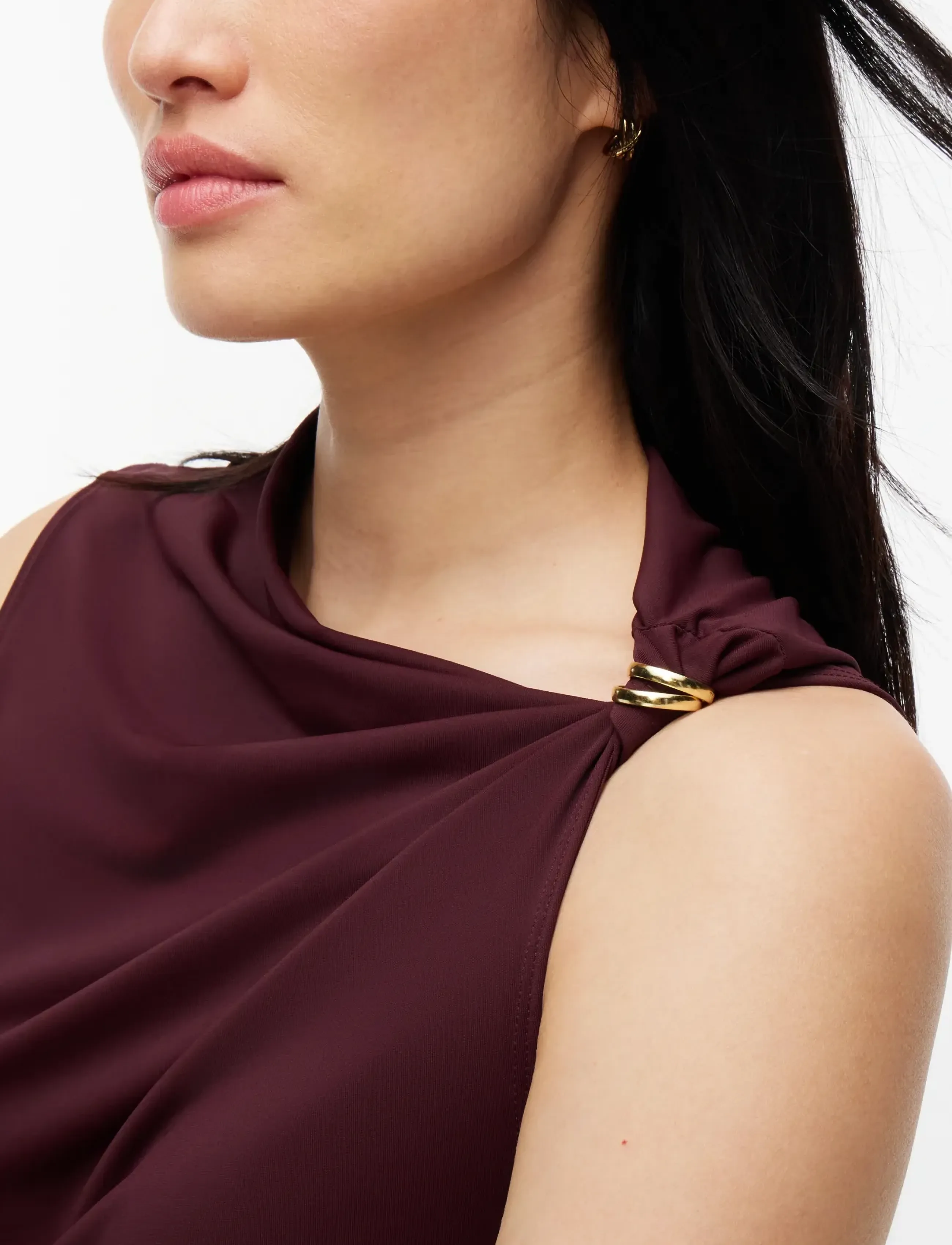 Tommy Hilfiger - TWIST DETAIL SLVLS TOP - Ærmeløse bluser - deep burgundy - 3