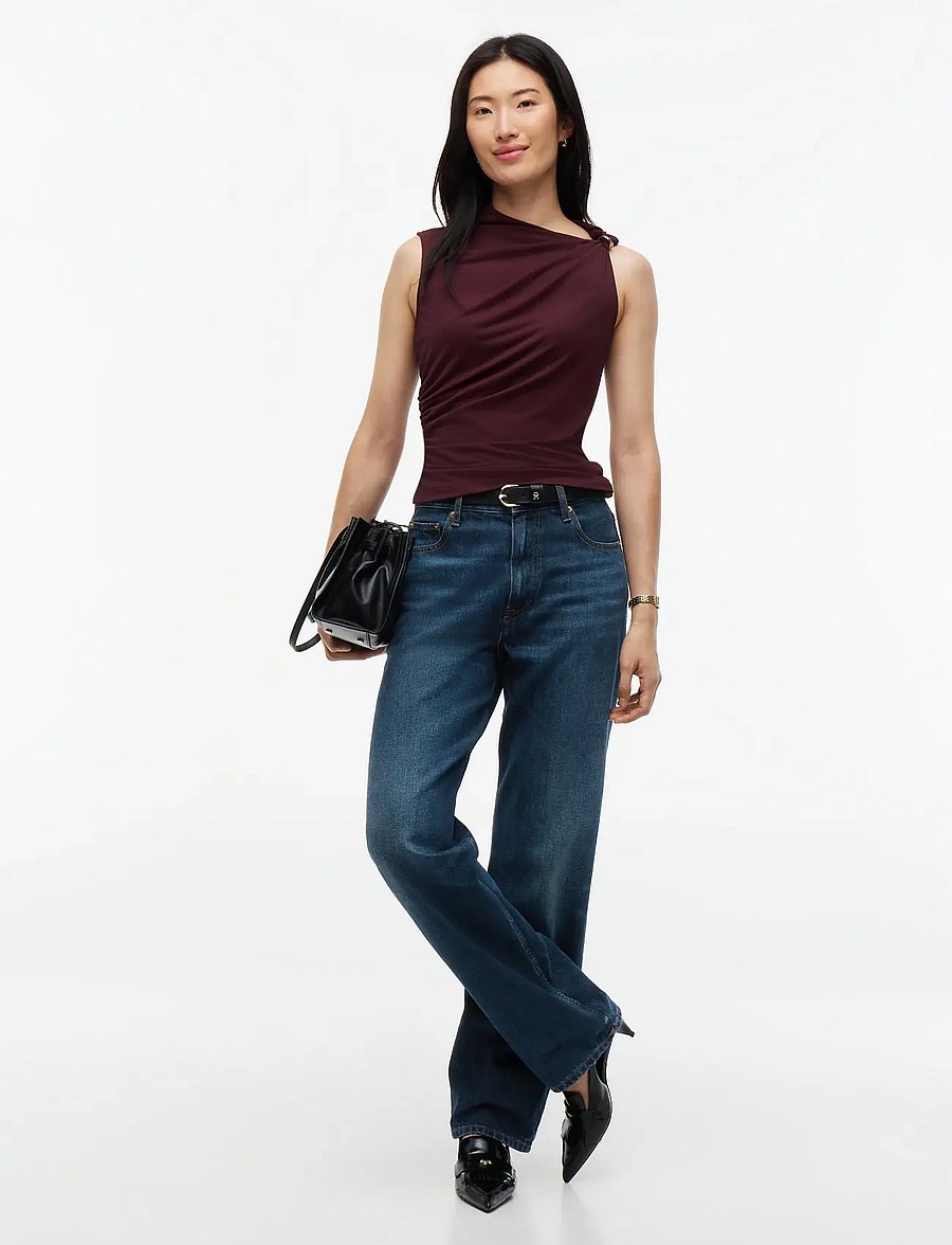 Tommy Hilfiger - TWIST DETAIL SLVLS TOP - Ærmeløse bluser - deep burgundy - 4