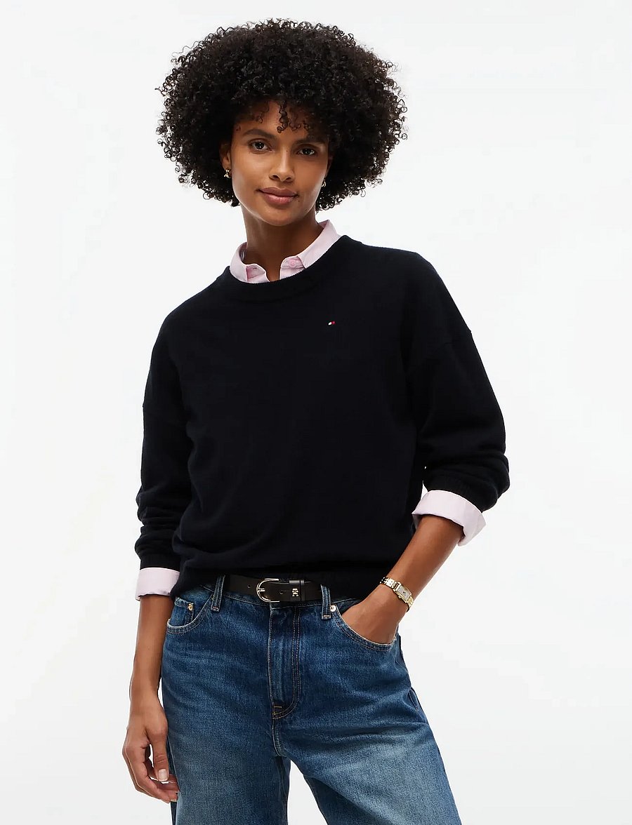 Tommy Hilfiger - 90/10 CASHMERE C-NK SWT - kaschmir - black - 0
