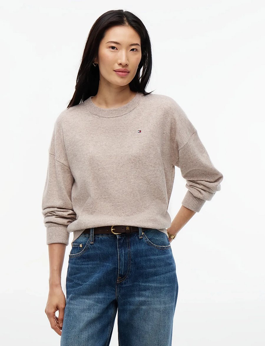 Tommy Hilfiger - 90/10 CASHMERE C-NK SWT - kaschmir - light camel heather - 0