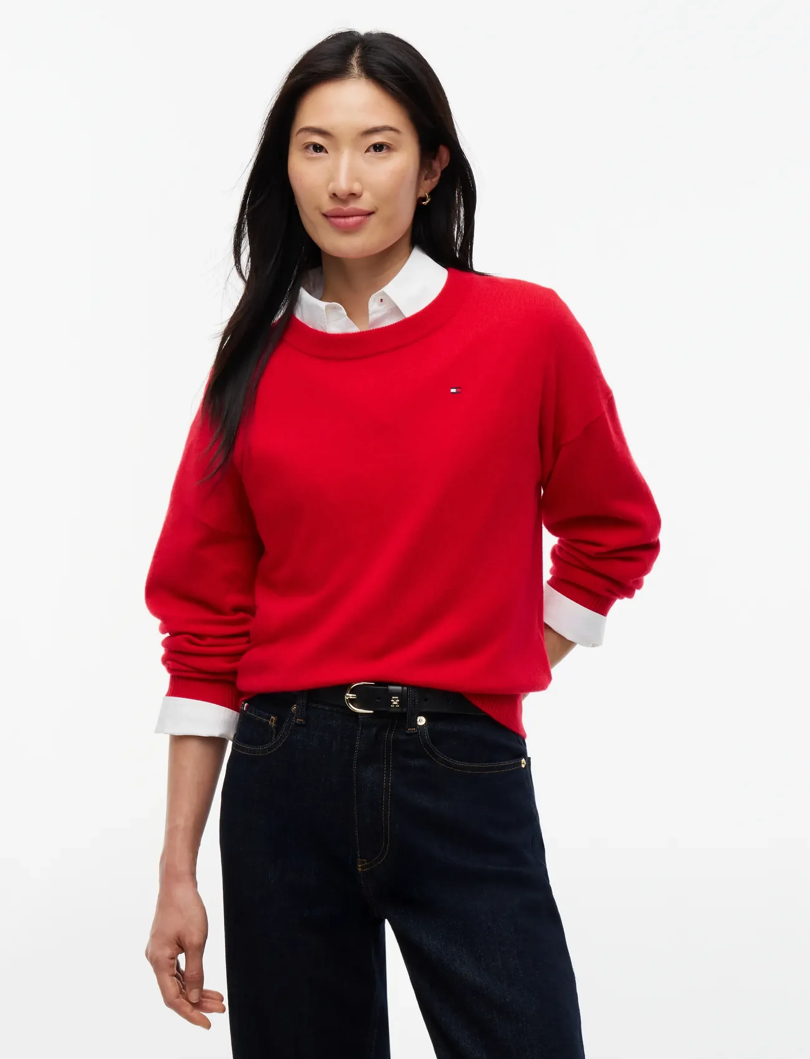 Tommy Hilfiger - 90/10 CASHMERE C-NK SWT - cashmere - red - 0