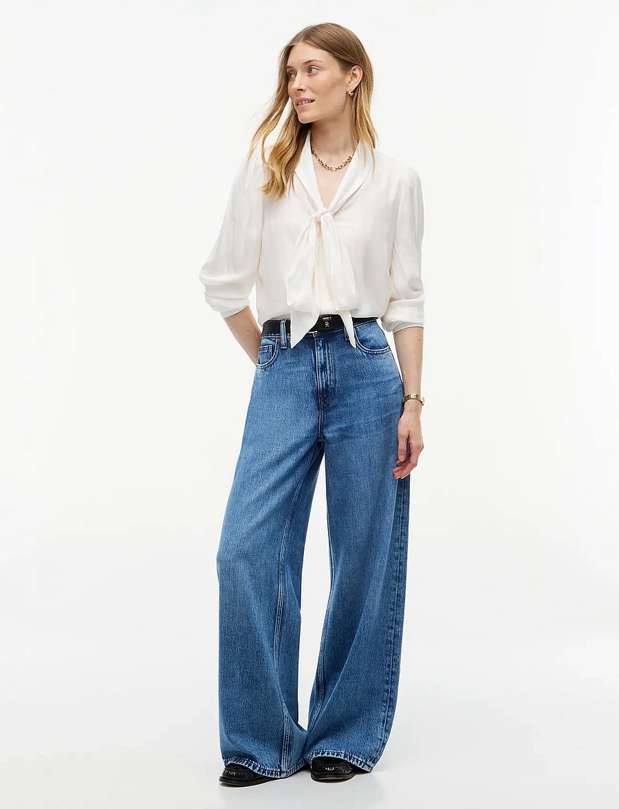 Tommy Hilfiger - JACQUARD FEMININE BOW SHIRT - langærmede bluser - ivory silk - 4