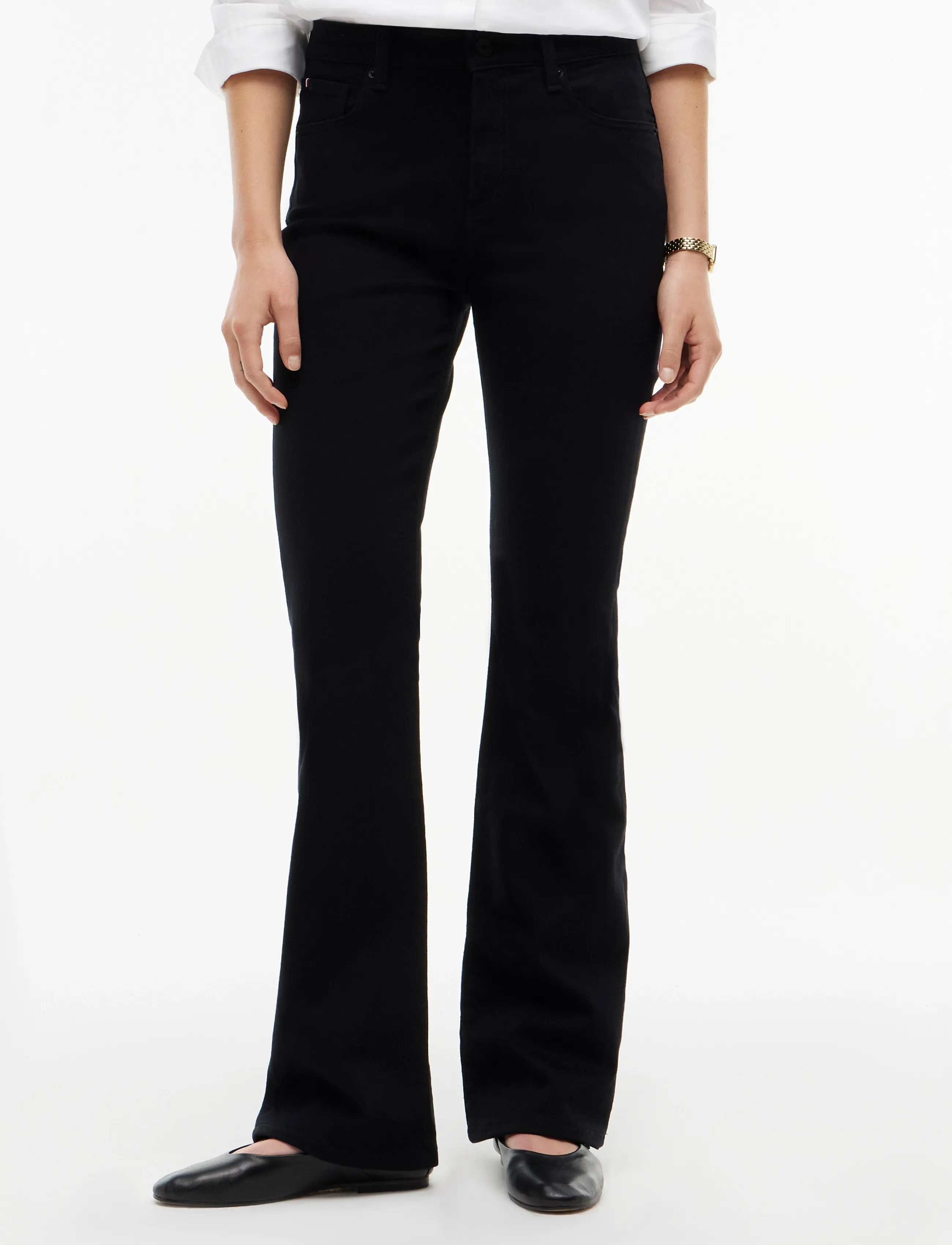 Tommy Hilfiger SKYE MID RISE BOOTCUT STAY BLACK - Bootcut jeans - STAY BLACK / black