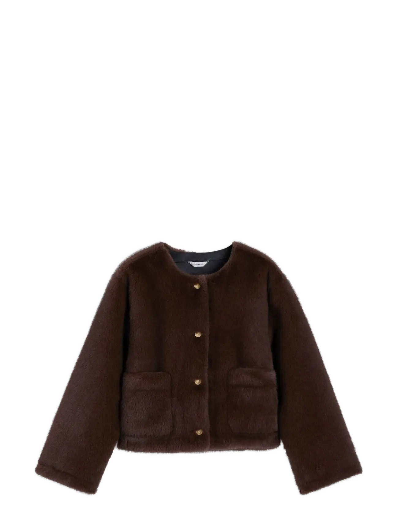 Tommy Hilfiger - FAKE FUR JACKET - kunstkarusnahk - chocolate - 1