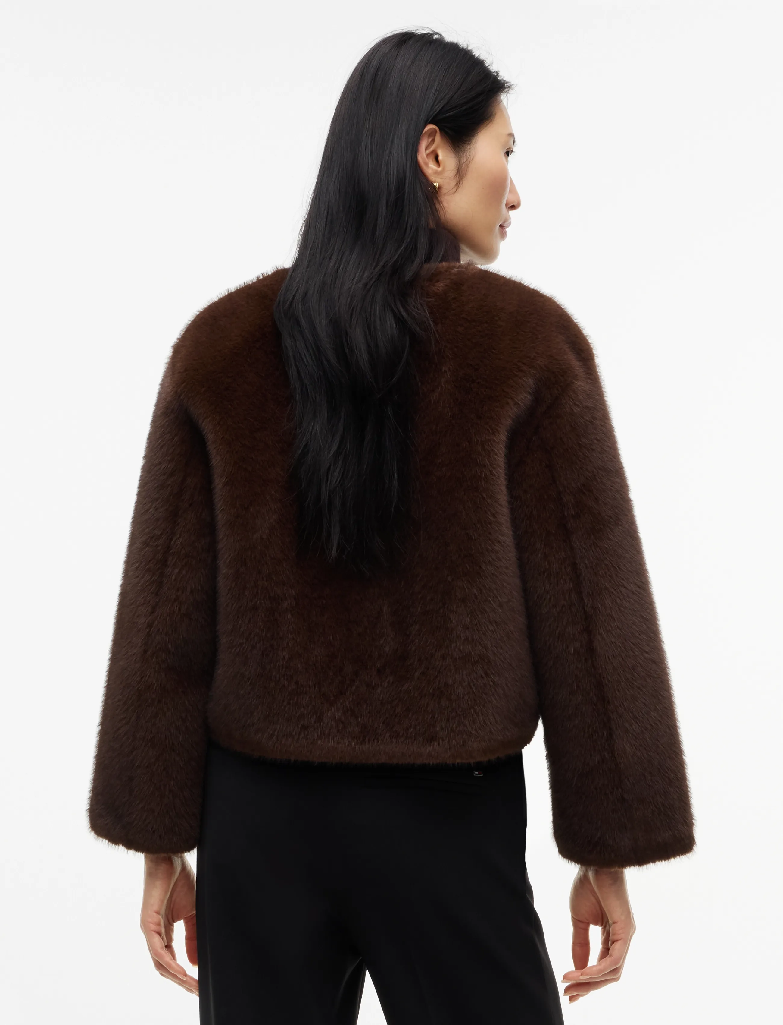 Tommy Hilfiger - FAKE FUR JACKET - kunstkarusnahk - chocolate - 2