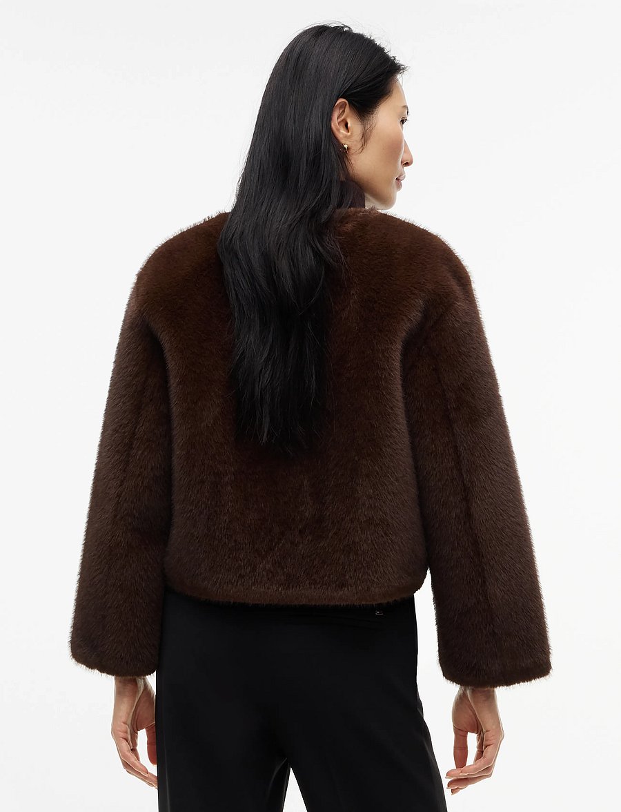 Tommy Hilfiger - FAKE FUR JACKET - kunstkarusnahk - chocolate - 2