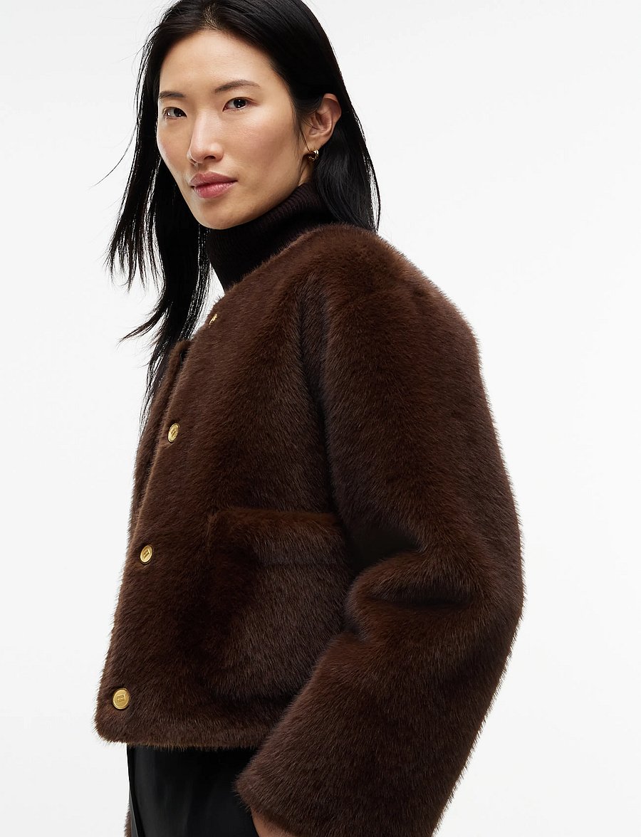 Tommy Hilfiger - FAKE FUR JACKET - kunstkarusnahk - chocolate - 3