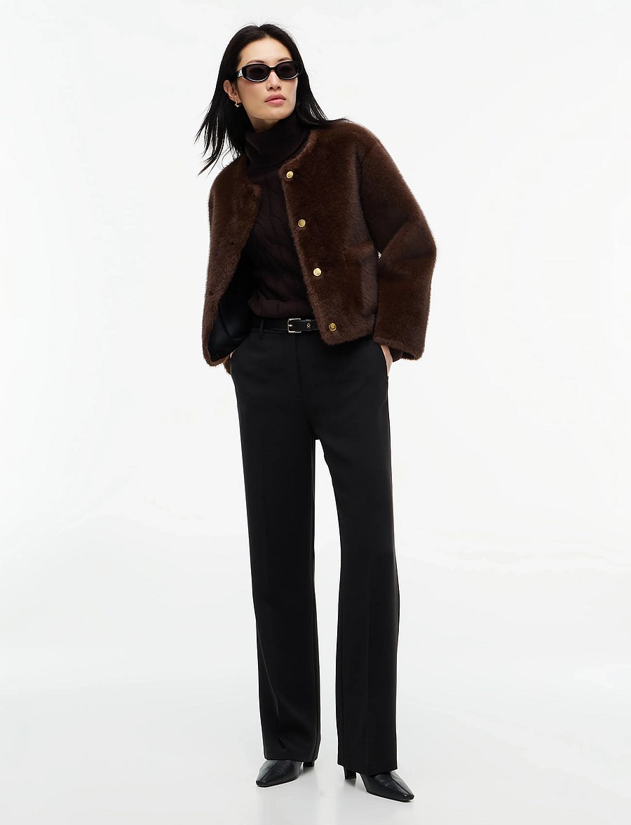 Tommy Hilfiger - FAKE FUR JACKET - kunstkarusnahk - chocolate - 4