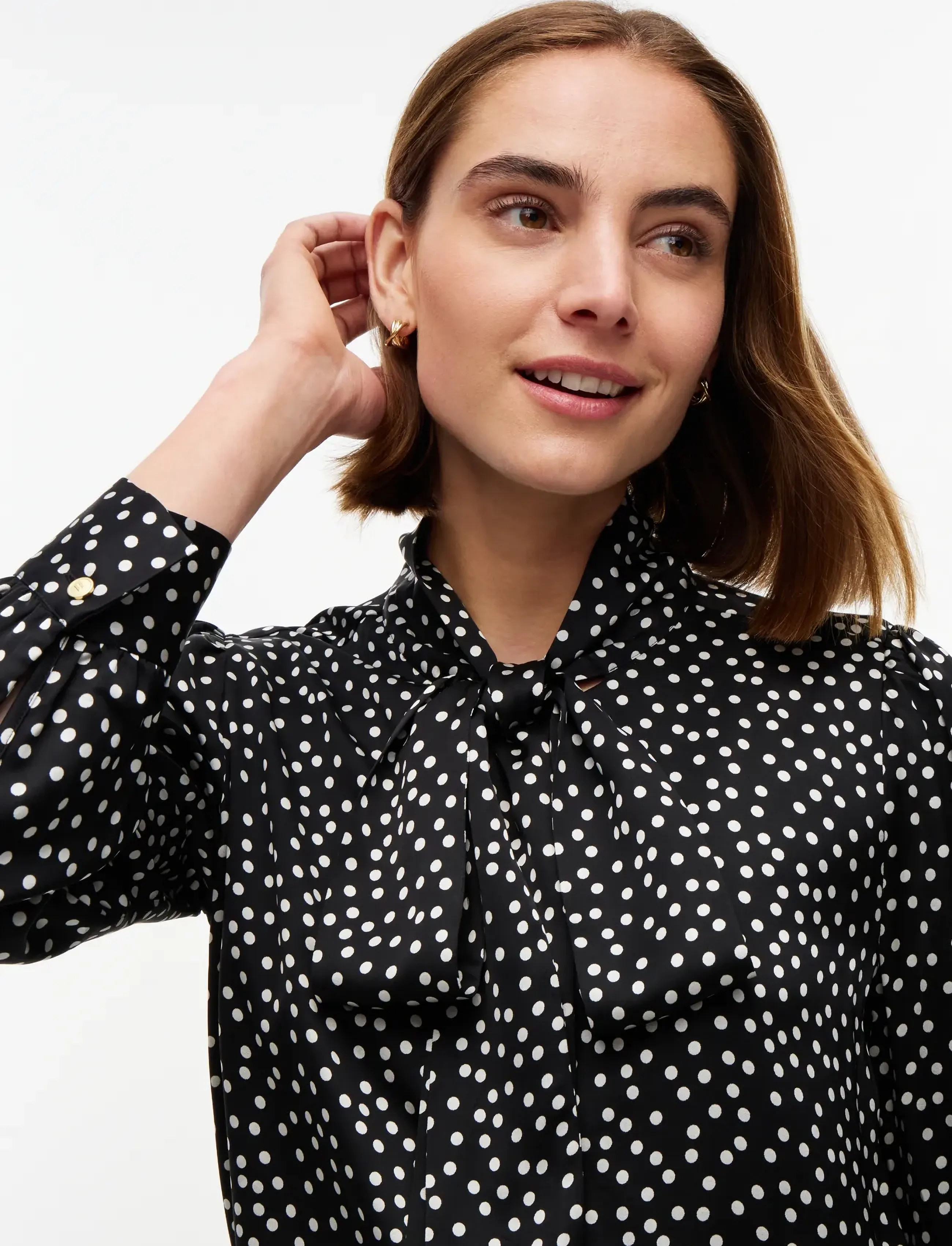 Tommy Hilfiger - POLKA DOT BOW TIE BLOUSE - black base pois - 3