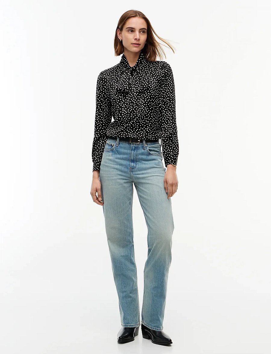 Tommy Hilfiger - POLKA DOT BOW TIE BLOUSE - black base pois - 4