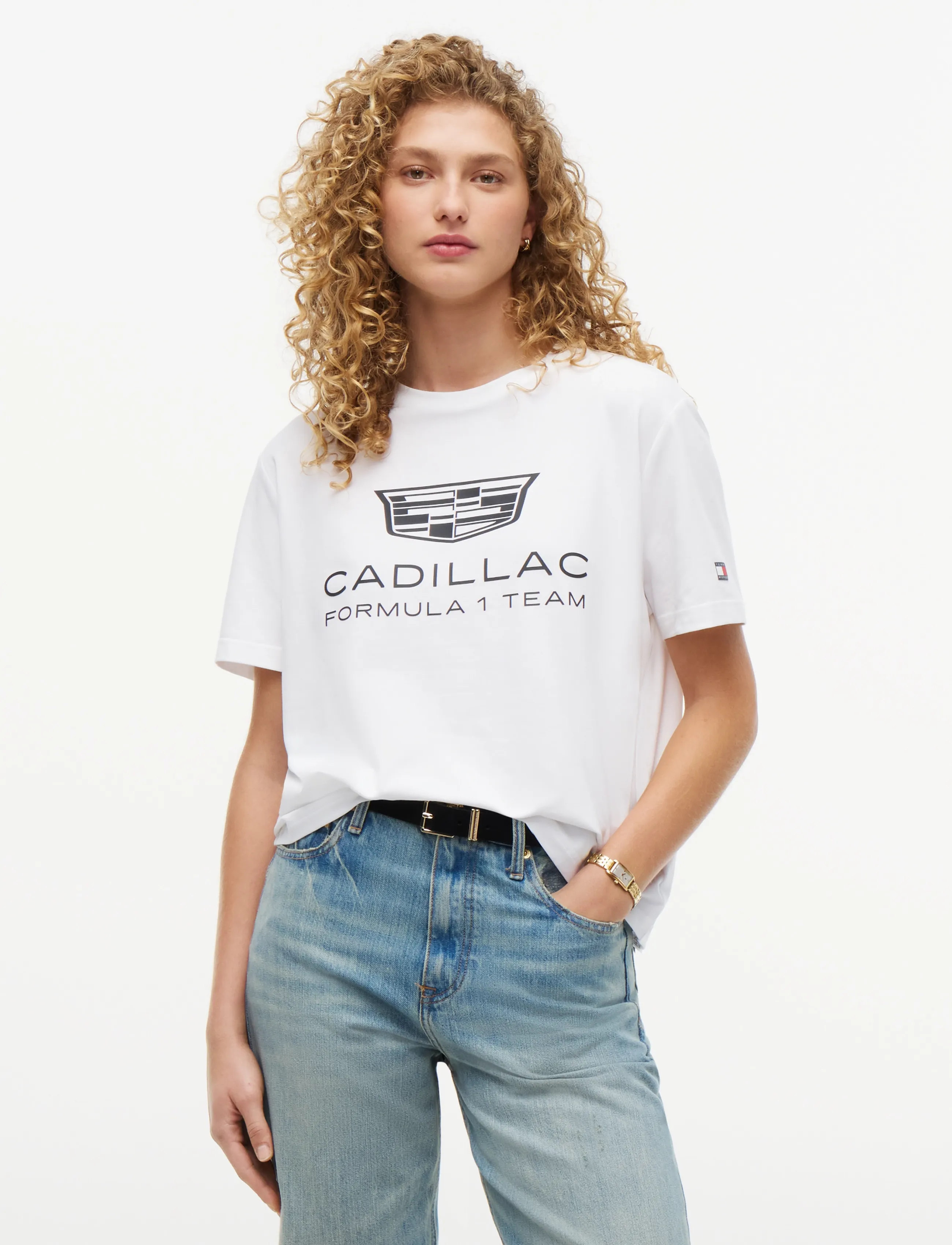 Tommy Hilfiger TH X CF1 SHIELD TEE - Tommy Hilfiger - WHITE / white