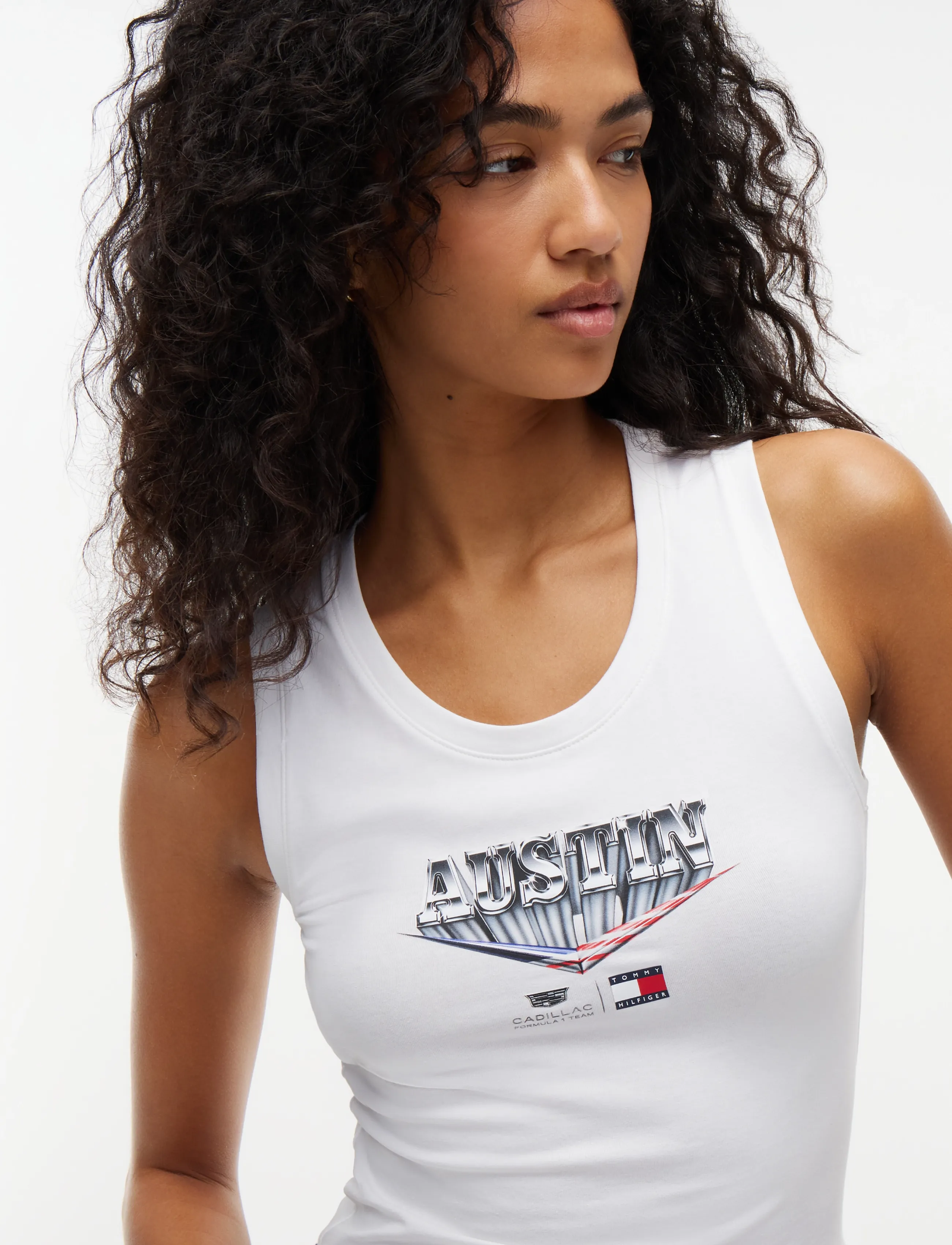 Tommy Hilfiger - TH X CF1 AUSTIN TANK TOP - linnen - white - 3