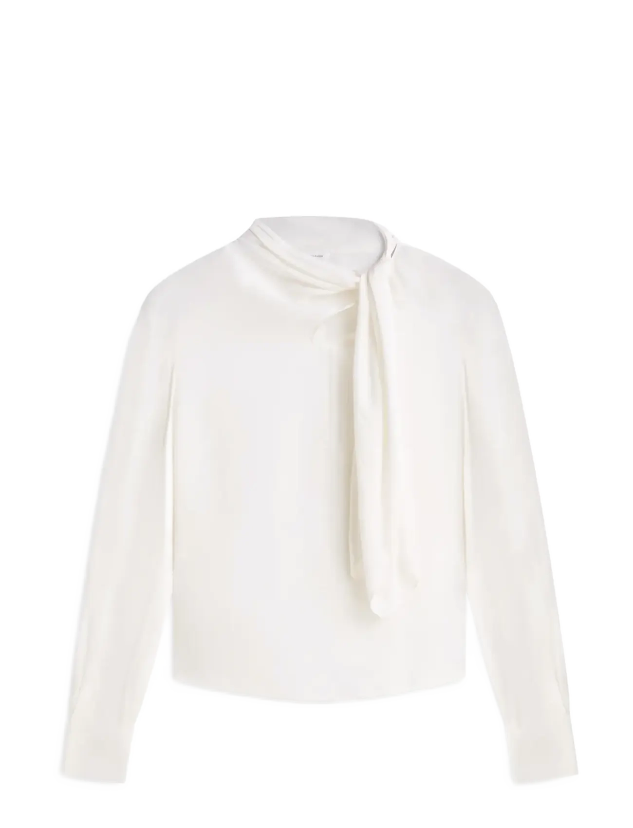Tommy Hilfiger - FLUID JACQUARD BOW TIE BLOUSE - langærmede bluser - ivory silk - 1