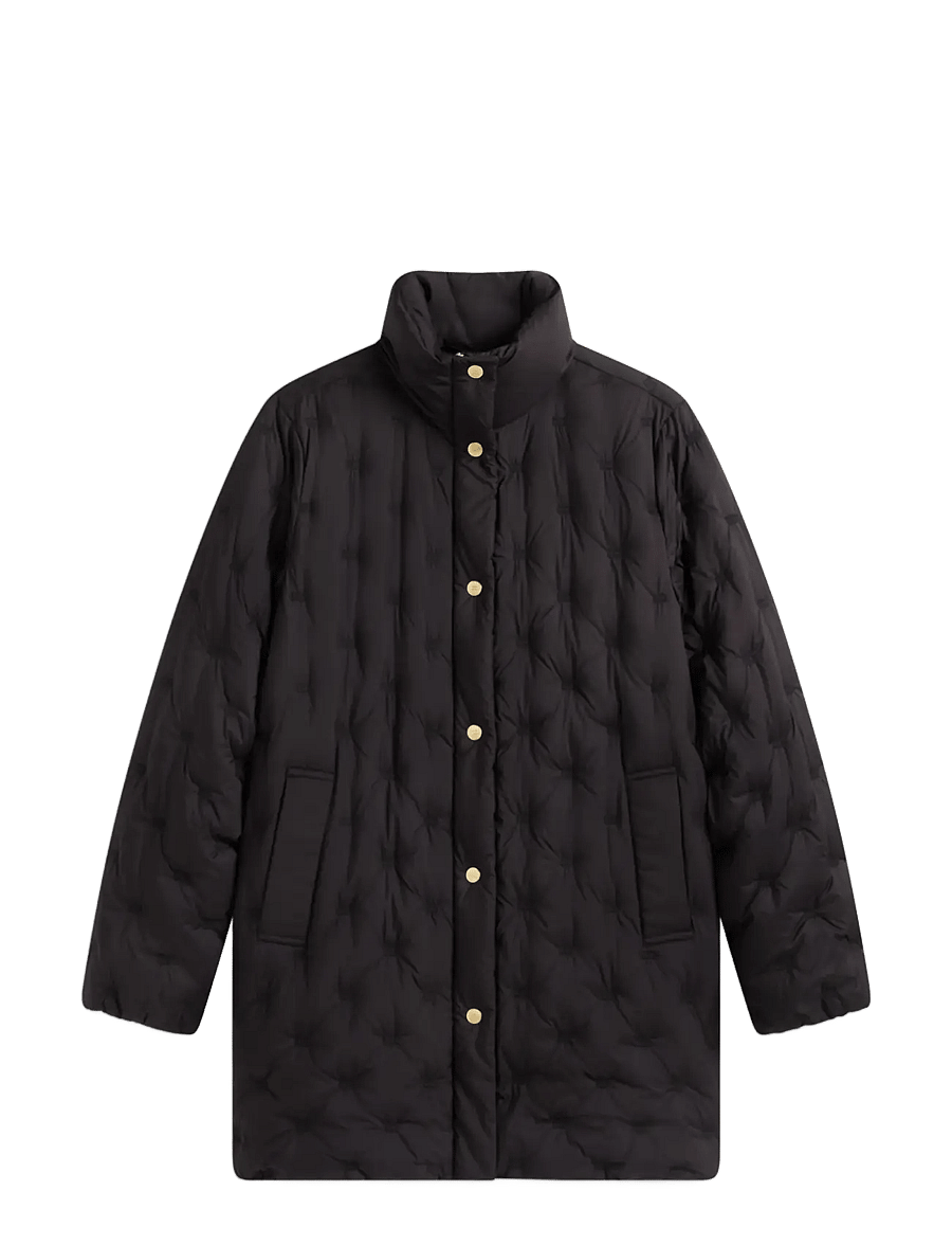 Tommy Hilfiger - FLAG QUILT DOWN COAT - winter jackets - black - 1