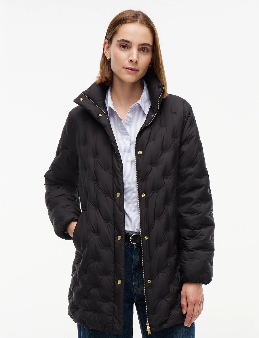 Tommy Hilfiger - FLAG QUILT DOWN COAT - winter jackets - black - 0