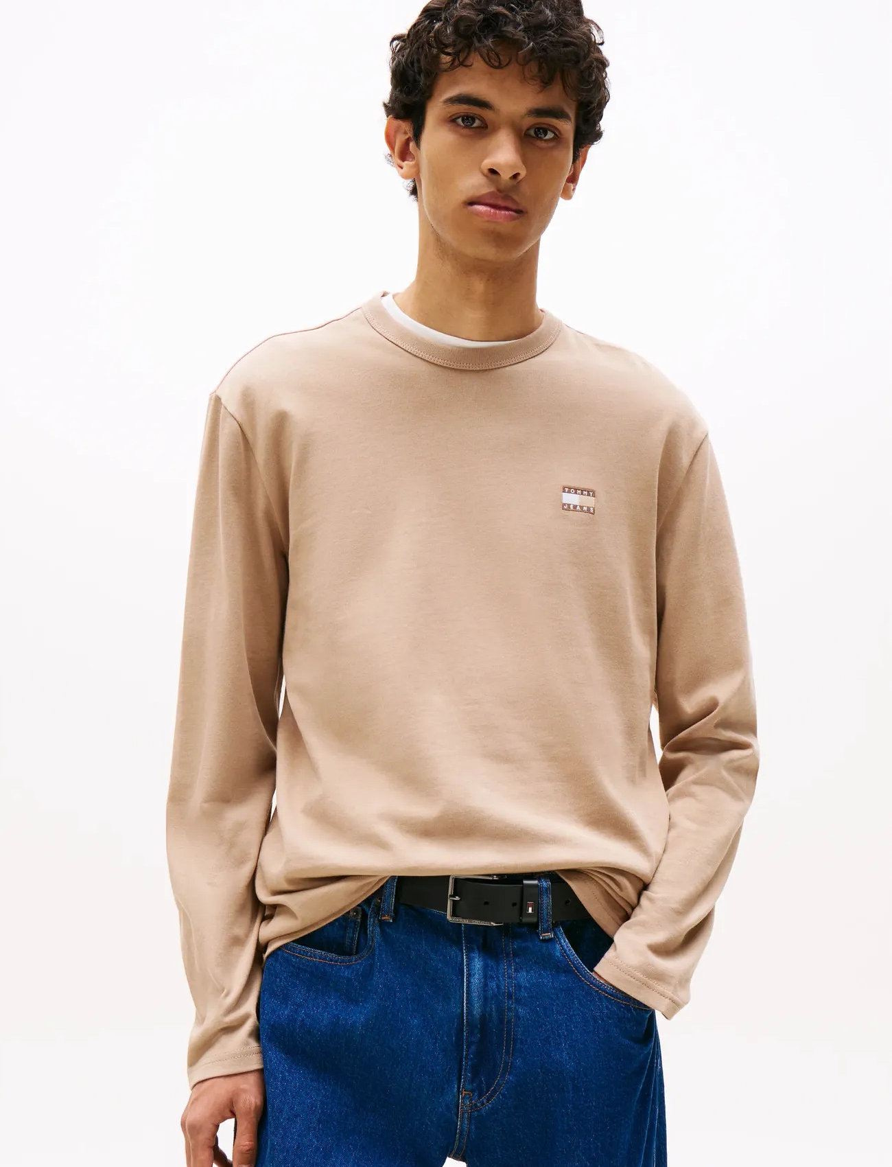 Tommy Jeans Tjm Reg Badge Tee Ls - Black - XS 1
