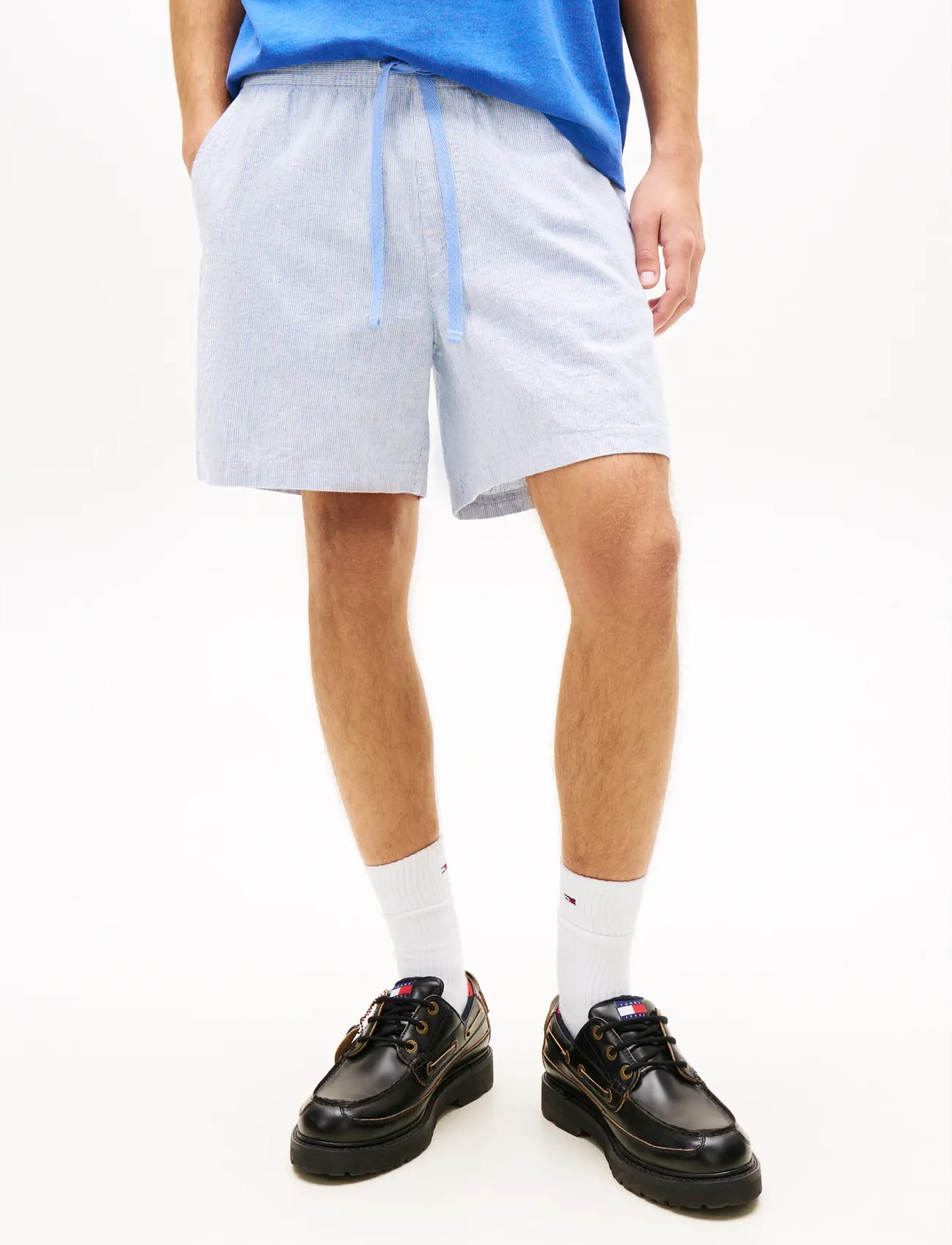 Tommy Jeans Tjm Linen Blend Stripe Short - Blue - S 1