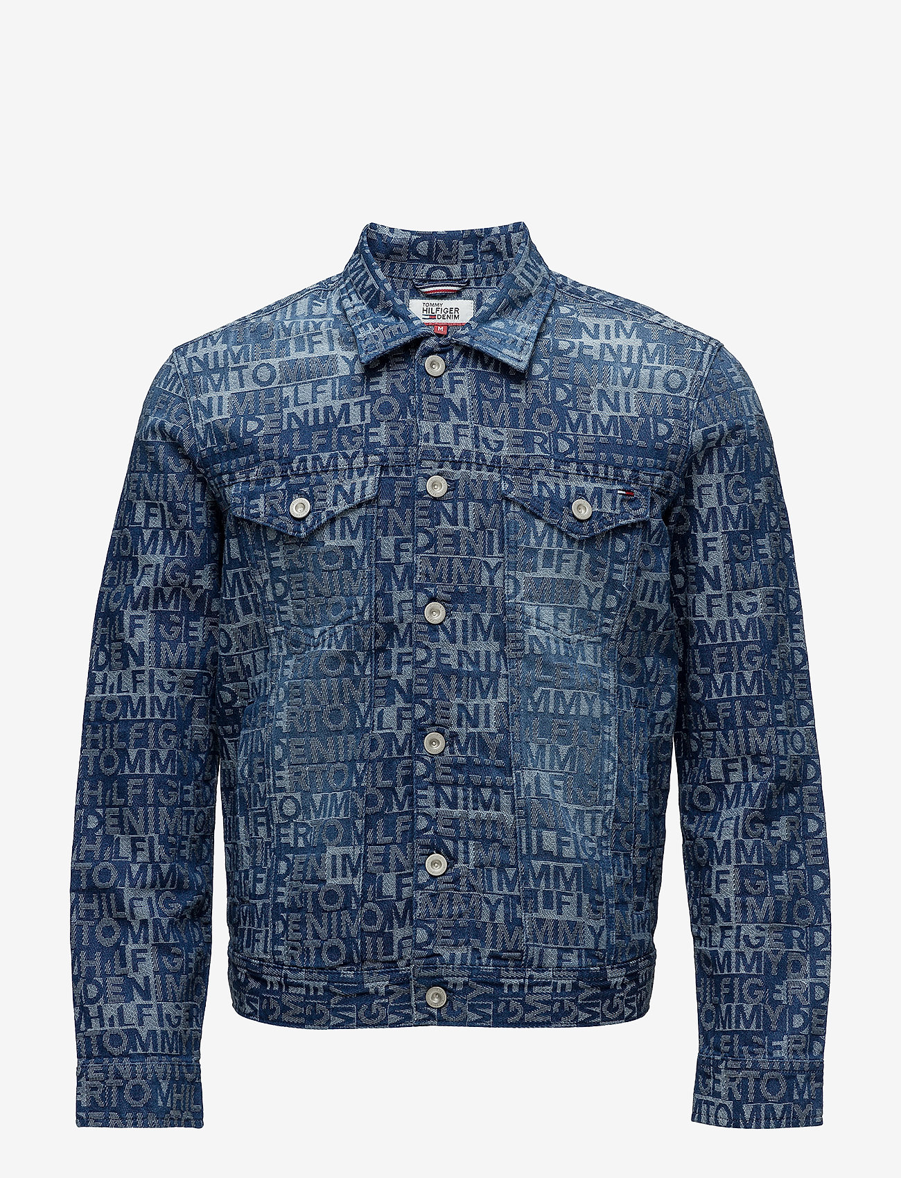 Tommy Jeans - THDM TOMMY JACQUARD DENIM TRUCKER - tommy jacquard denim - 0