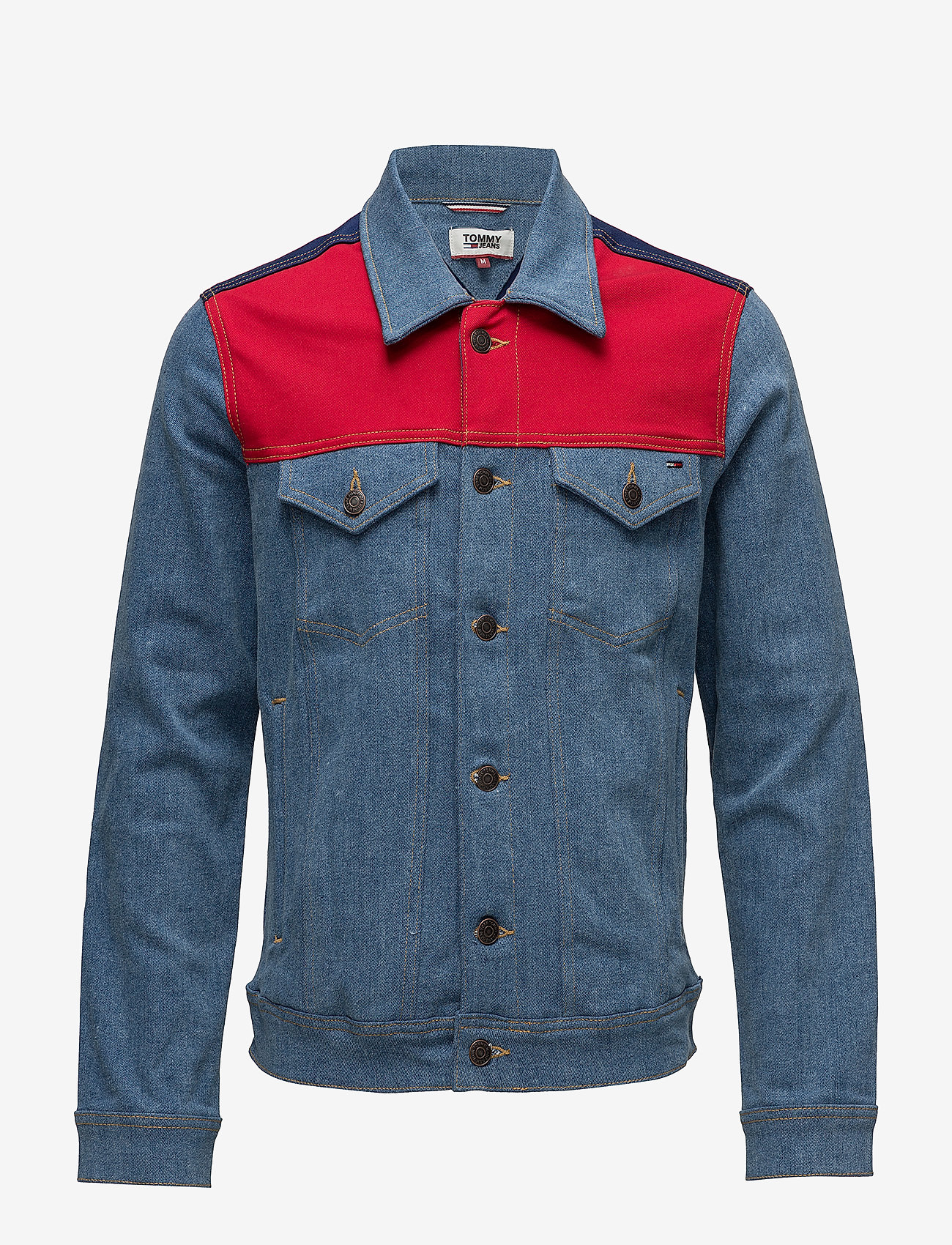 Tommy Jeans - TJM CLASSIC TRUCKER JKT CBMBLCO - color block mid blue comfort - 0