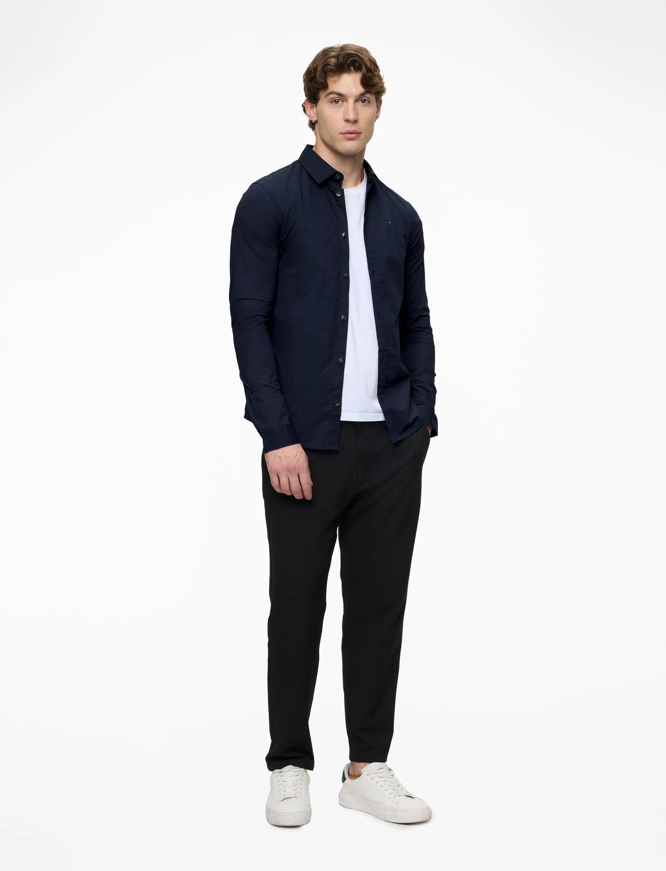 Tommy Jeans - TJM ORIGINAL STRETCH SHIRT - casual hemden - black iris - 3