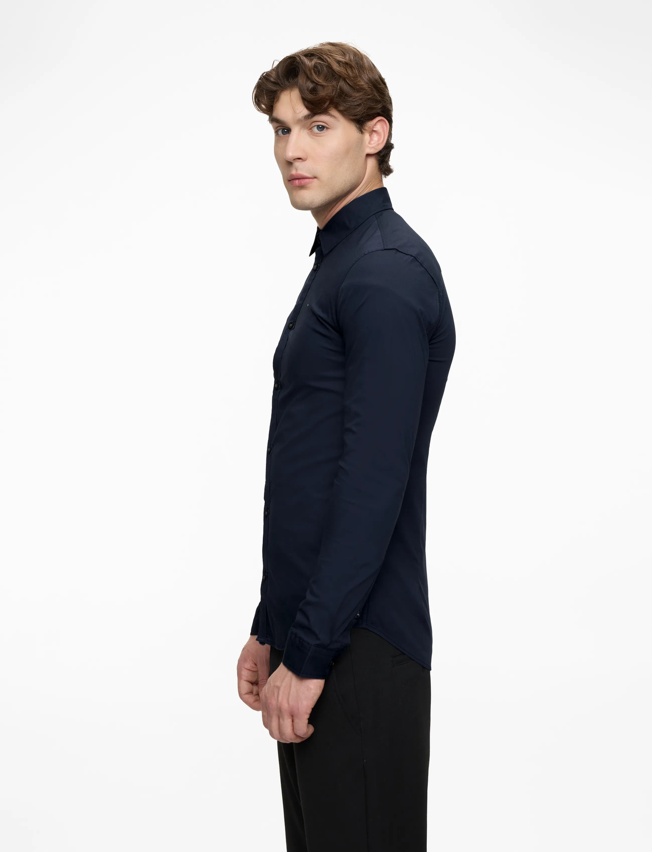 Tommy Jeans - TJM ORIGINAL STRETCH SHIRT - casual hemden - black iris - 4