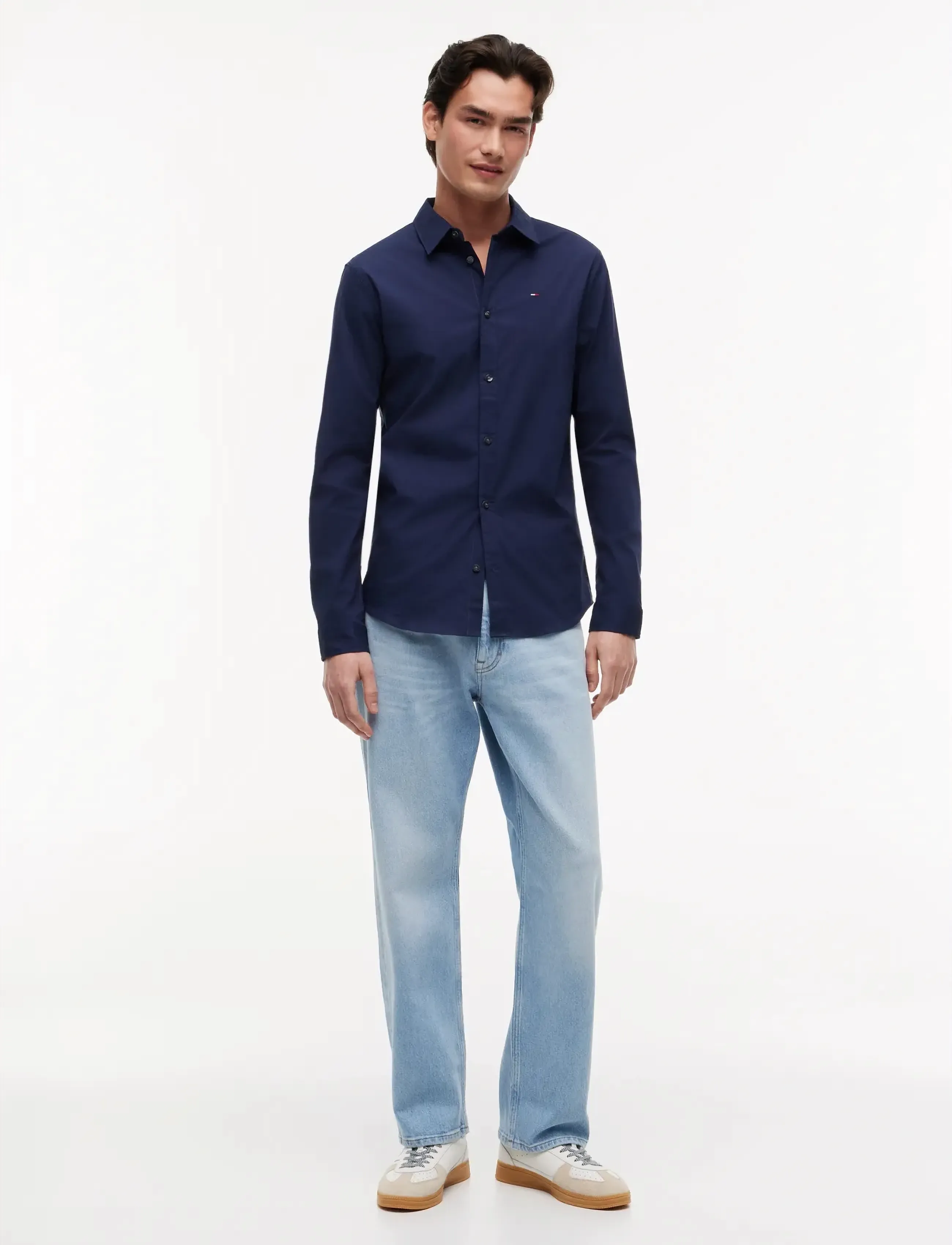 Tommy Jeans - TJM ORIGINAL STRETCH SHIRT - casual hemden - black iris - 5