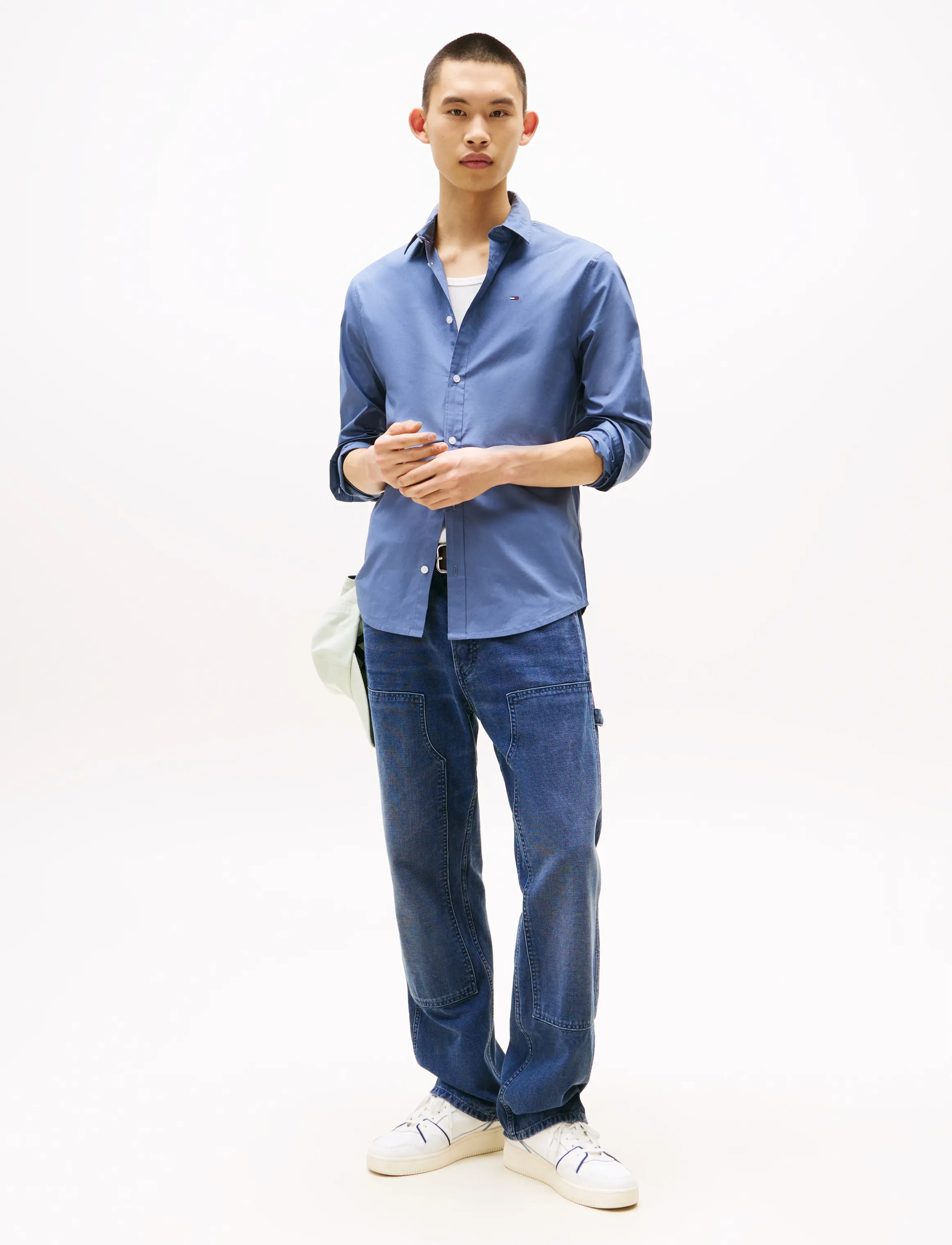 Tommy Jeans - TJM ORIGINAL STRETCH SHIRT - casual shirts - blue moment - 3