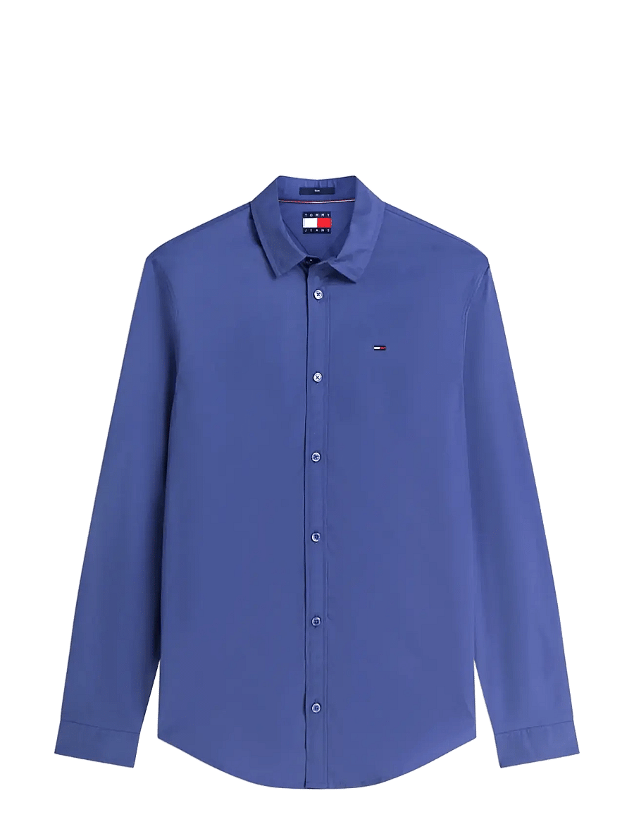 Tommy Jeans - TJM ORIGINAL STRETCH SHIRT - freizeithemden - blue storm - 1