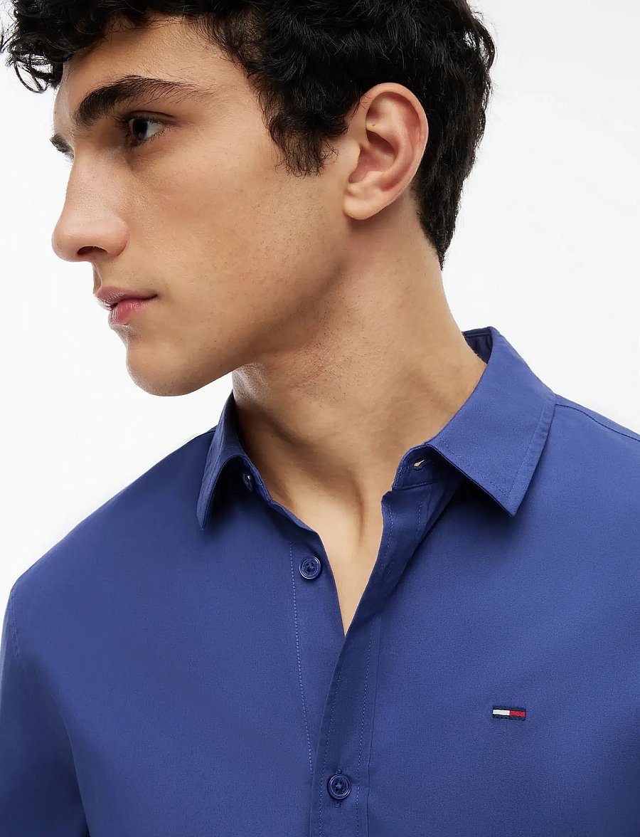 Tommy Jeans - TJM ORIGINAL STRETCH SHIRT - freizeithemden - blue storm - 3