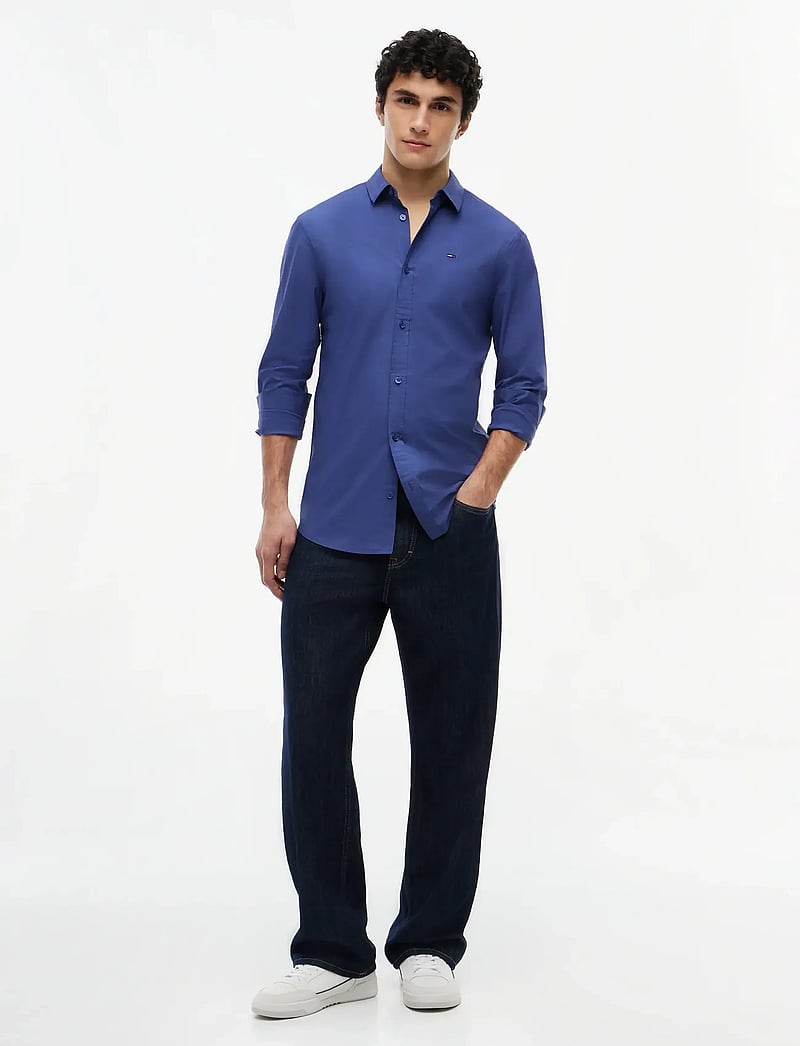 Tommy Jeans - TJM ORIGINAL STRETCH SHIRT - casual hemden - blue storm - 4